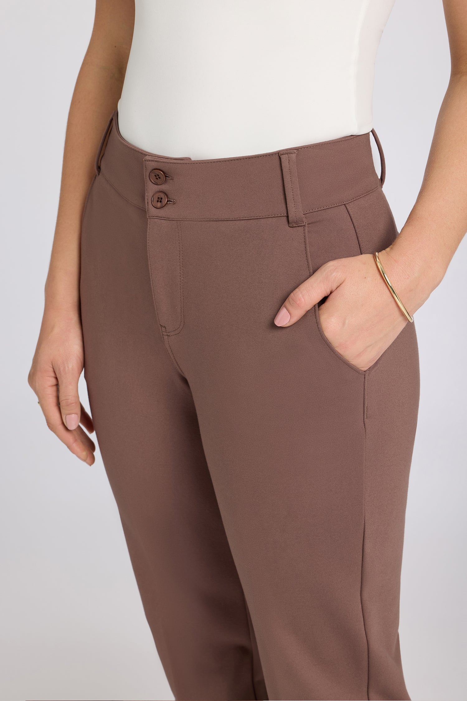 NYDJ Bella Trouser Pants Sculpt-Her™ Collection - Deep Taupe