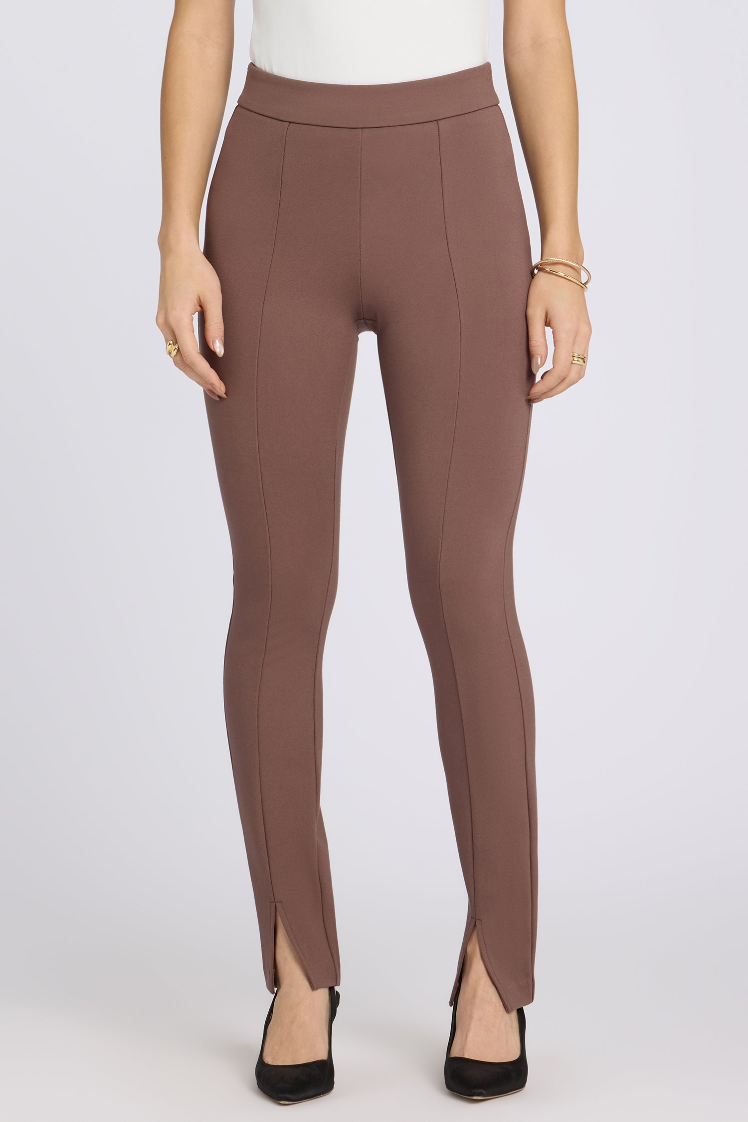 NYDJ Zelda Pull-On Pants Sculpt-Her™ Collection - Deep Taupe