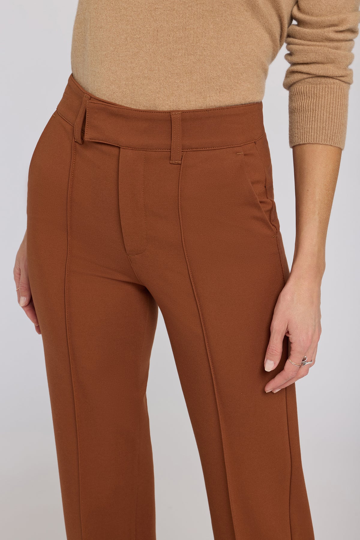 NYDJ High Rise Bootcut Trouser Pants Sculpt-Her™ Collection - Mocha Bisque