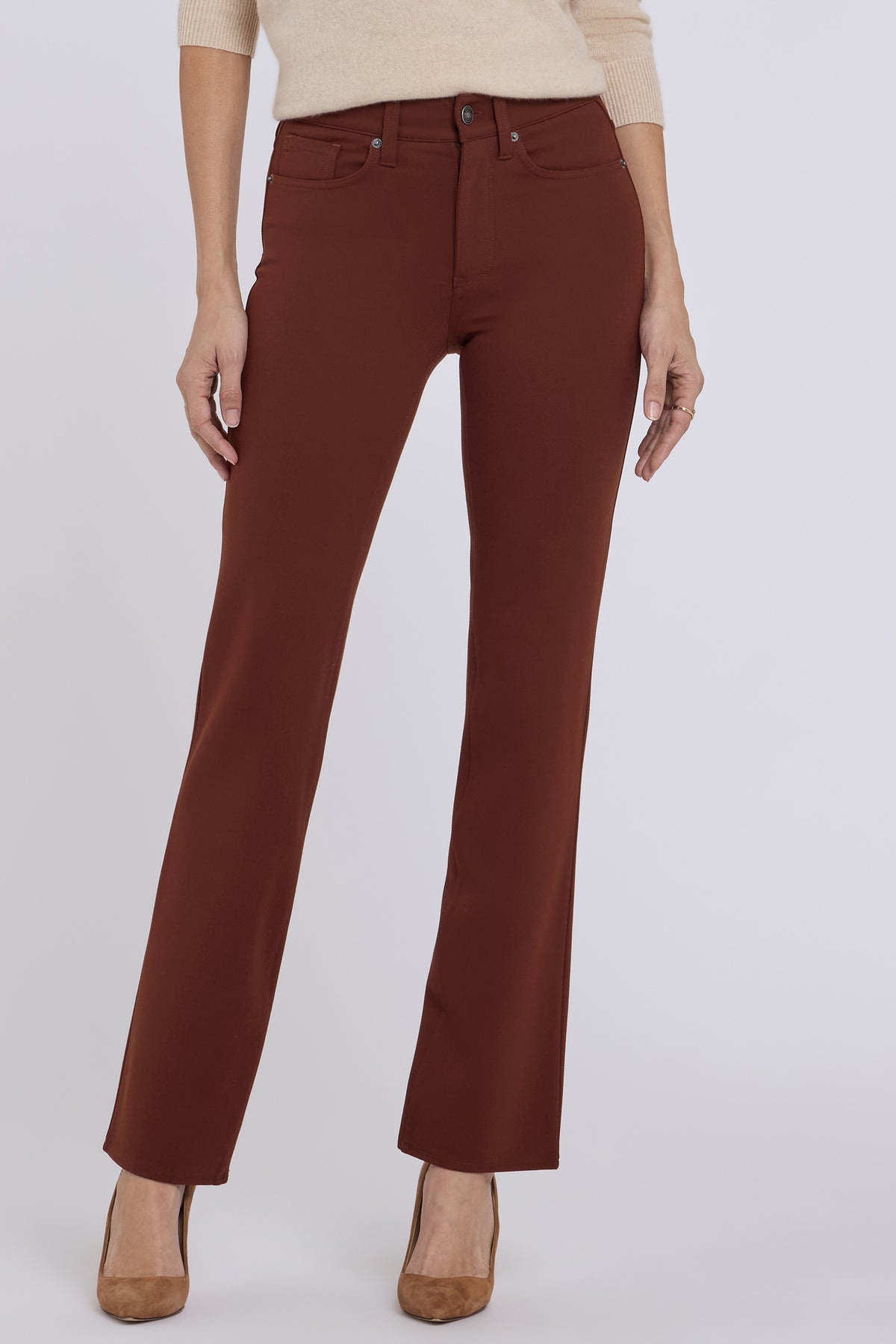 NYDJ Marilyn Straight Pants Sculpt-Her™ Collection - Chocolate Fondant
