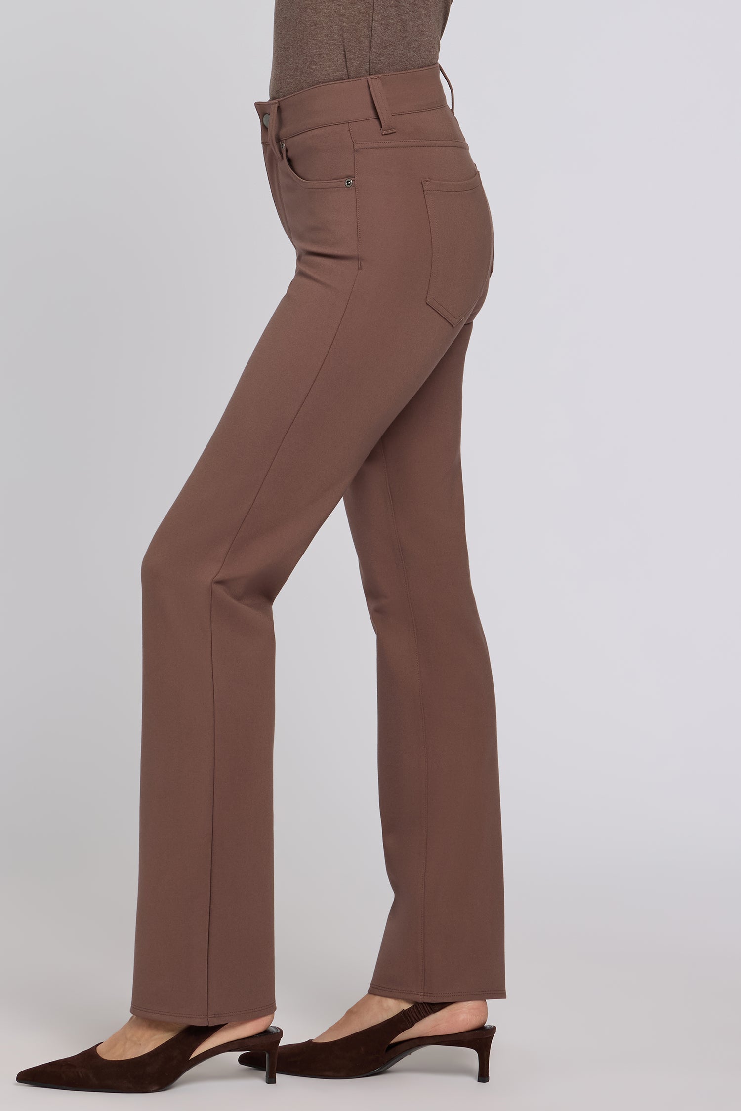 NYDJ Marilyn Straight Pants Sculpt-Her™ Collection - Deep Taupe