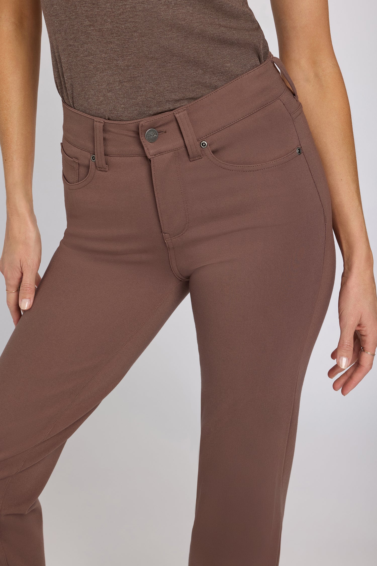 NYDJ Marilyn Straight Pants Sculpt-Her™ Collection - Deep Taupe