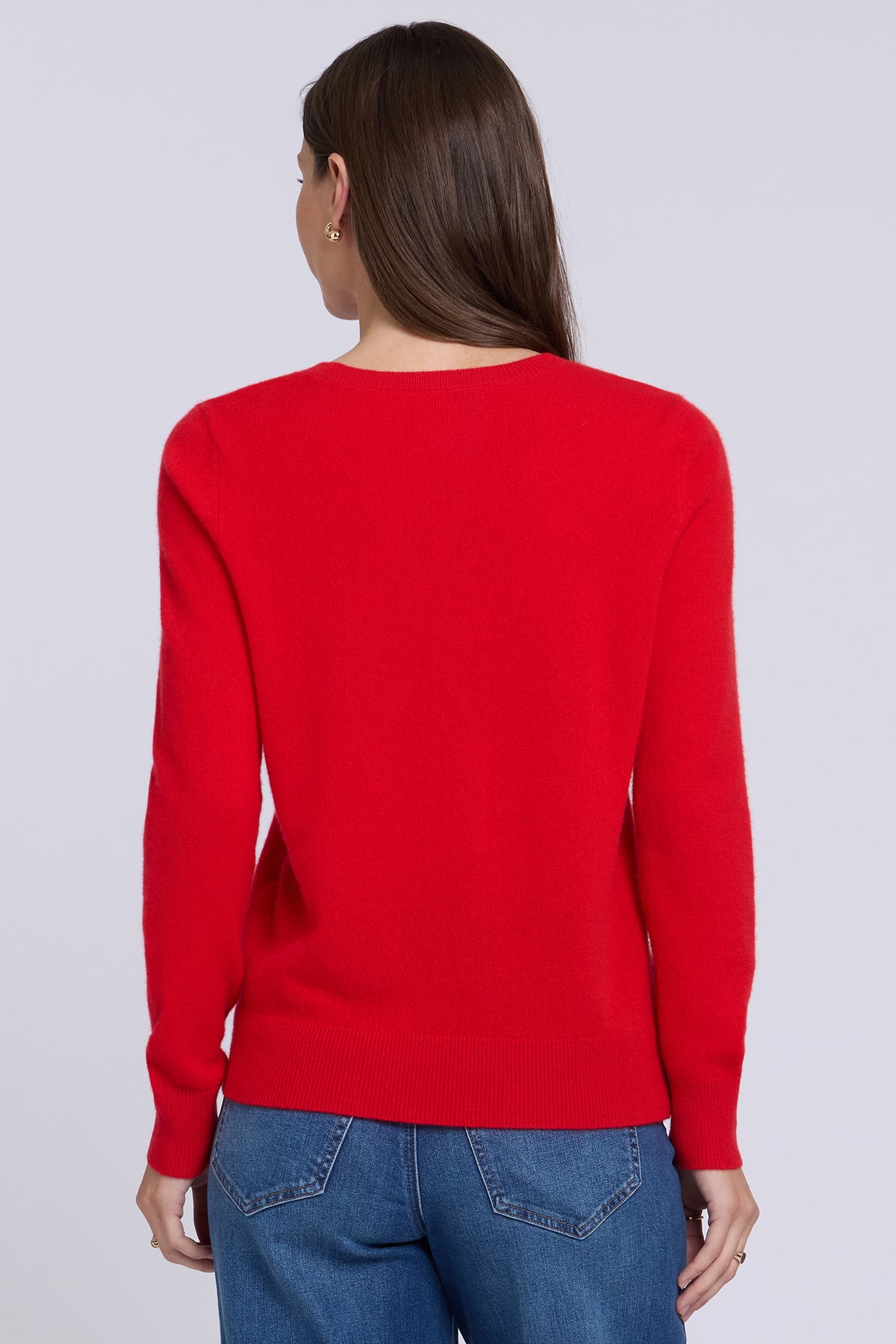 NYDJ Cashmere Essential Crewneck Sweater  - Passion