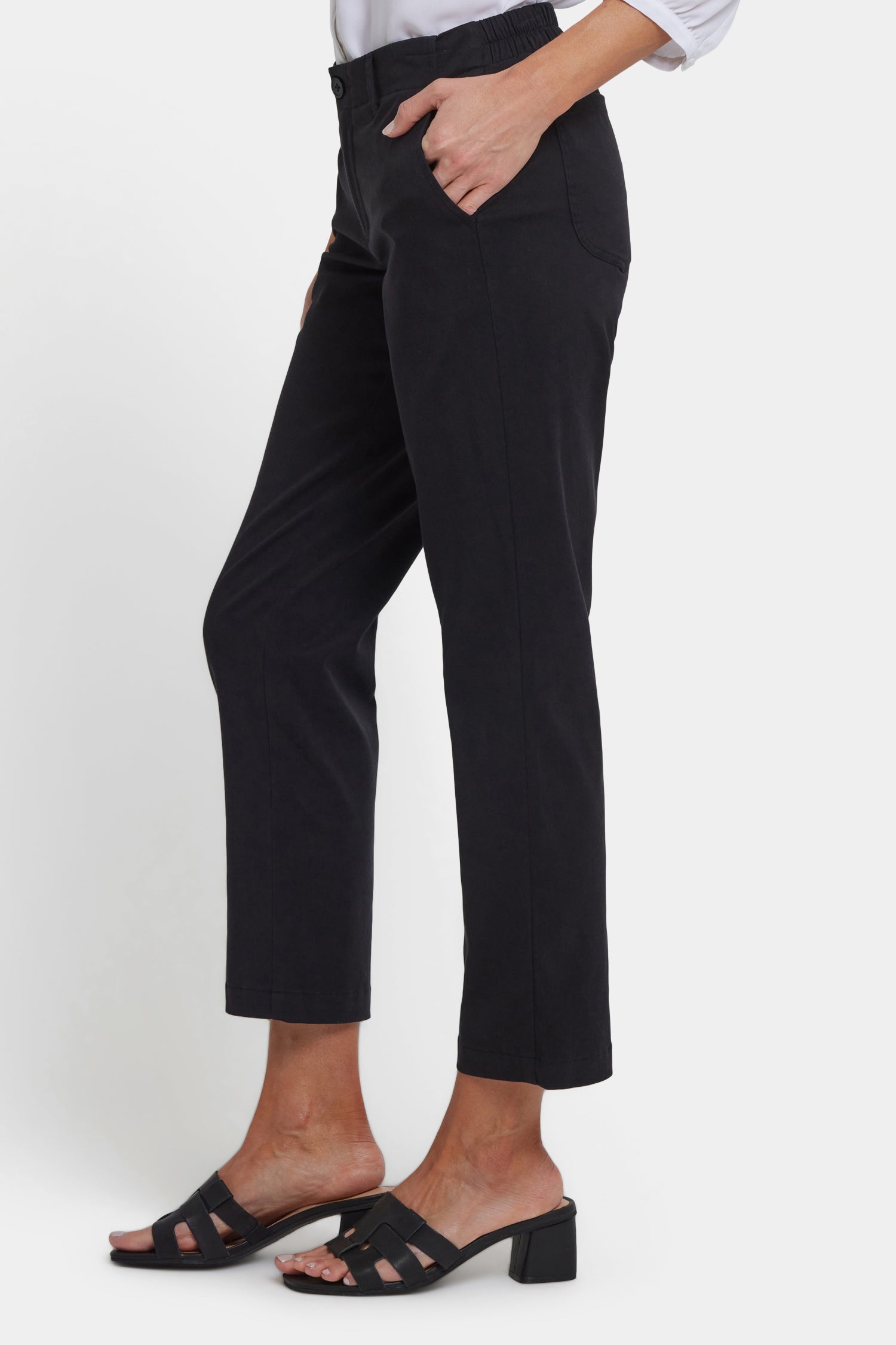 NYDJ Easy-Fit Ankle Trouser Pants In Stretch Twill - Black