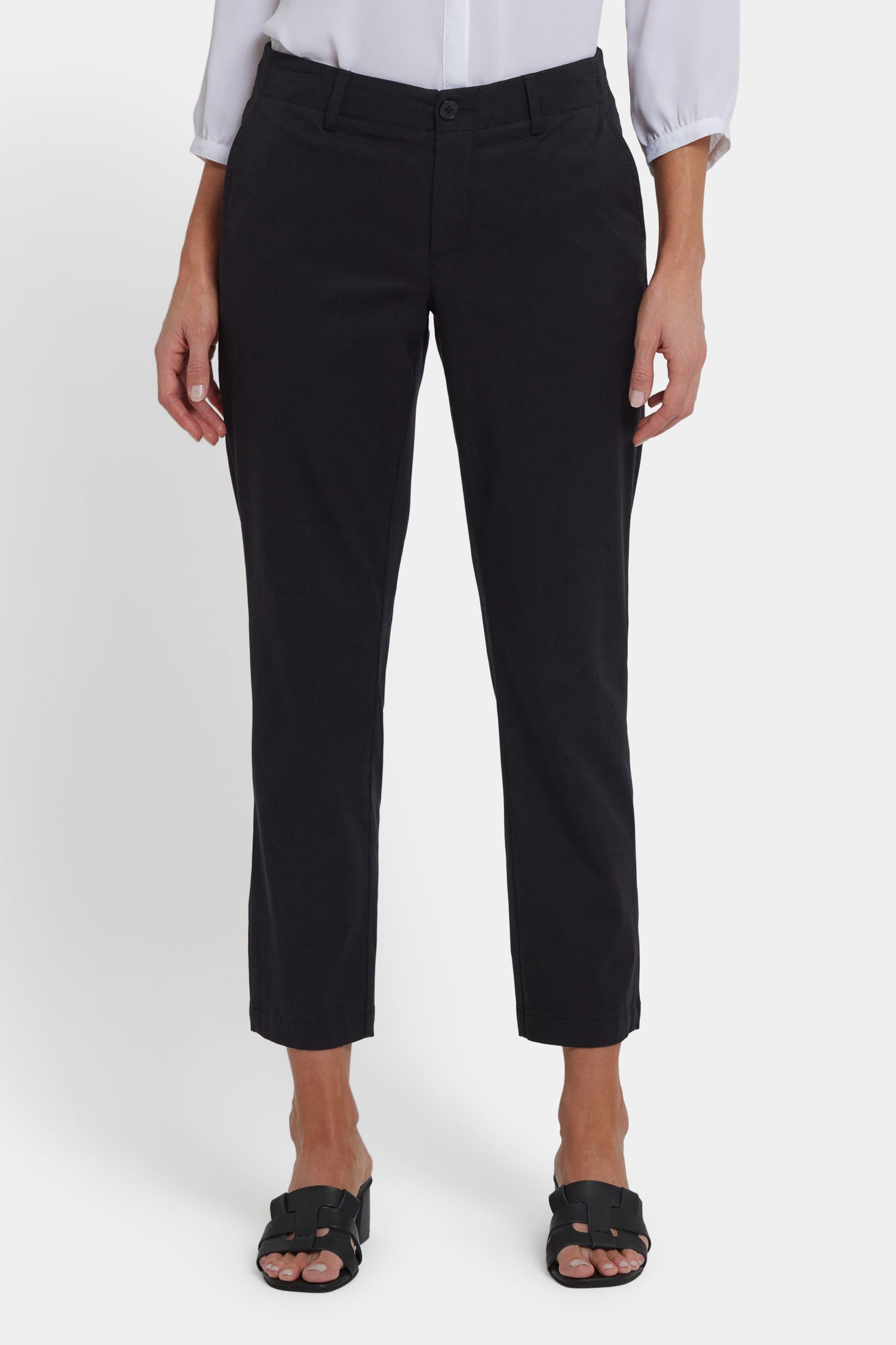NYDJ Easy-Fit Ankle Trouser Pants In Stretch Twill - Black
