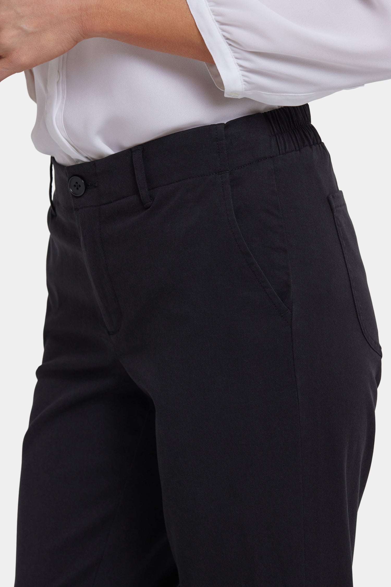NYDJ Easy-Fit Ankle Trouser Pants In Stretch Twill - Black