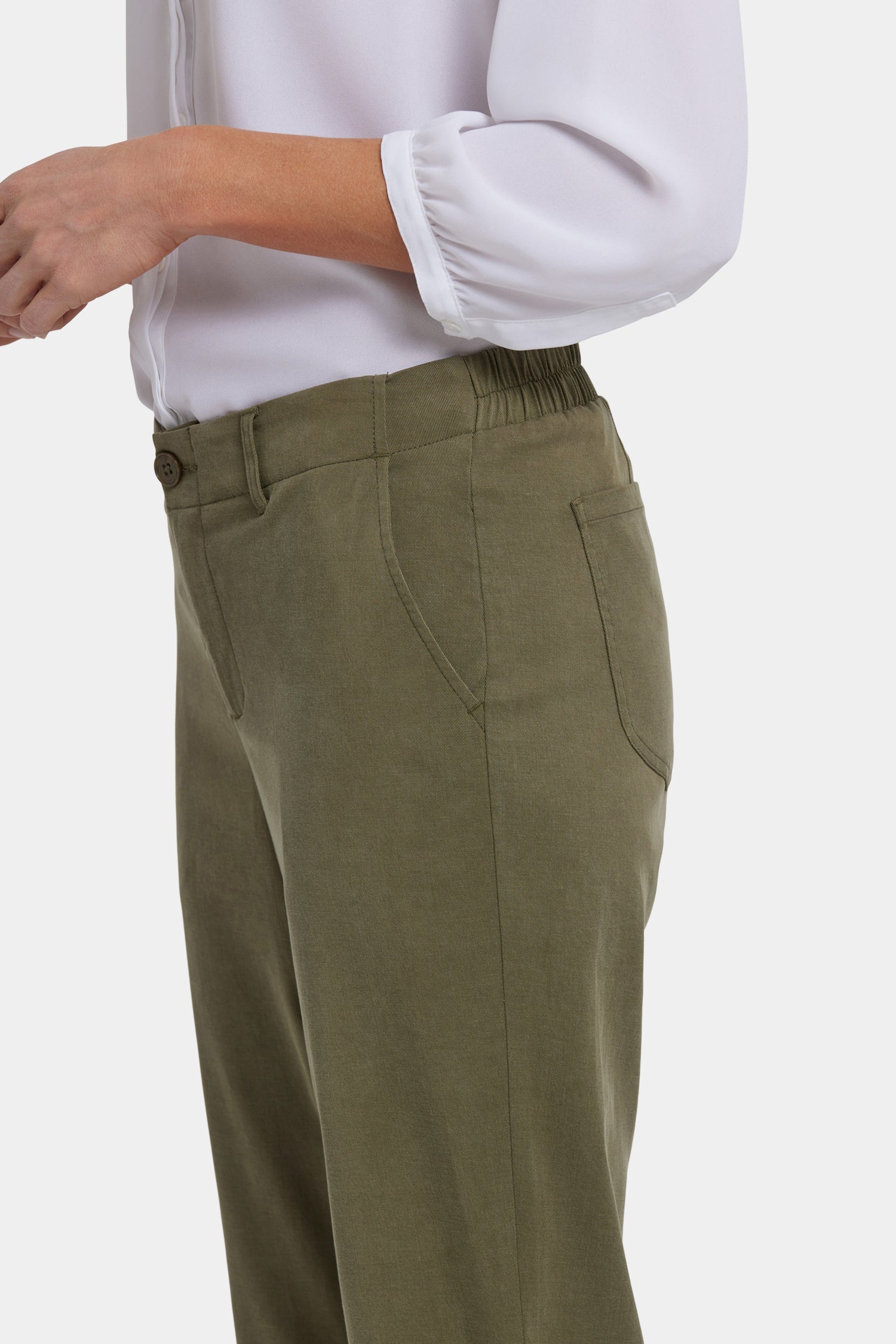 NYDJ Easy-Fit Ankle Trouser Pants In Stretch Twill - Bay Leaf
