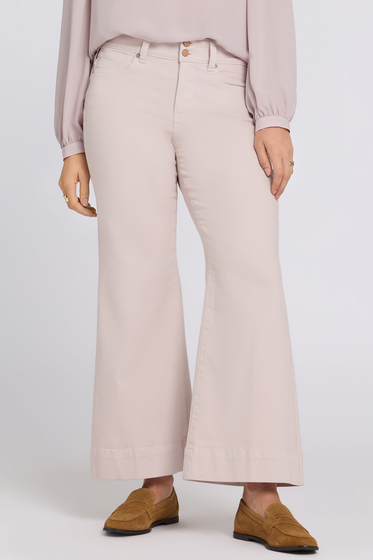 NYDJ Mia Palazzo Ankle Jeans In Cool Embrace® Denim With High Rise - Rock Flower