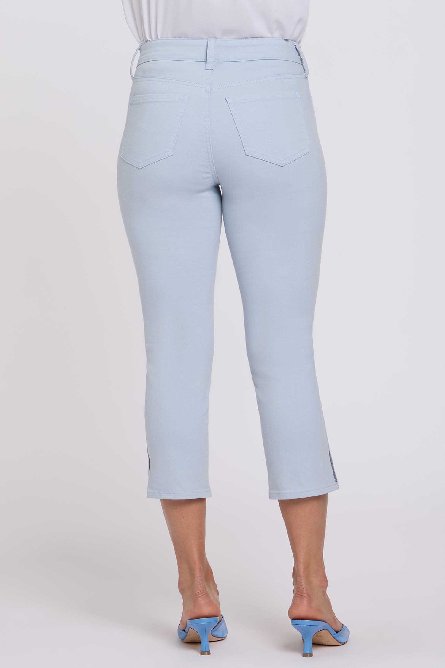 NYDJ Chloe Capri Jeans In Cool Embrace® Denim With Side Slits - Blue Clover