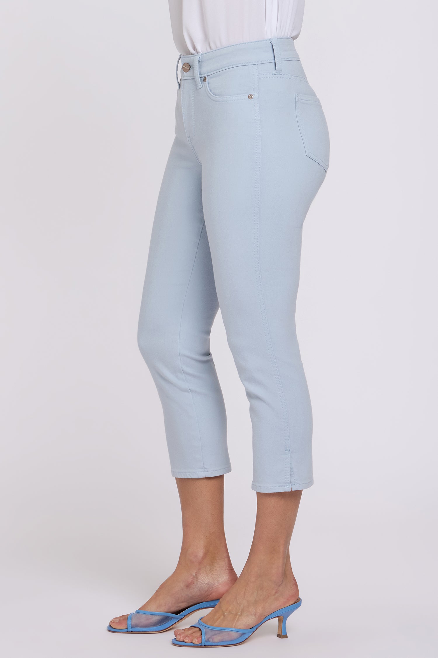 NYDJ Chloe Capri Jeans In Cool Embrace® Denim With Side Slits - Blue Clover