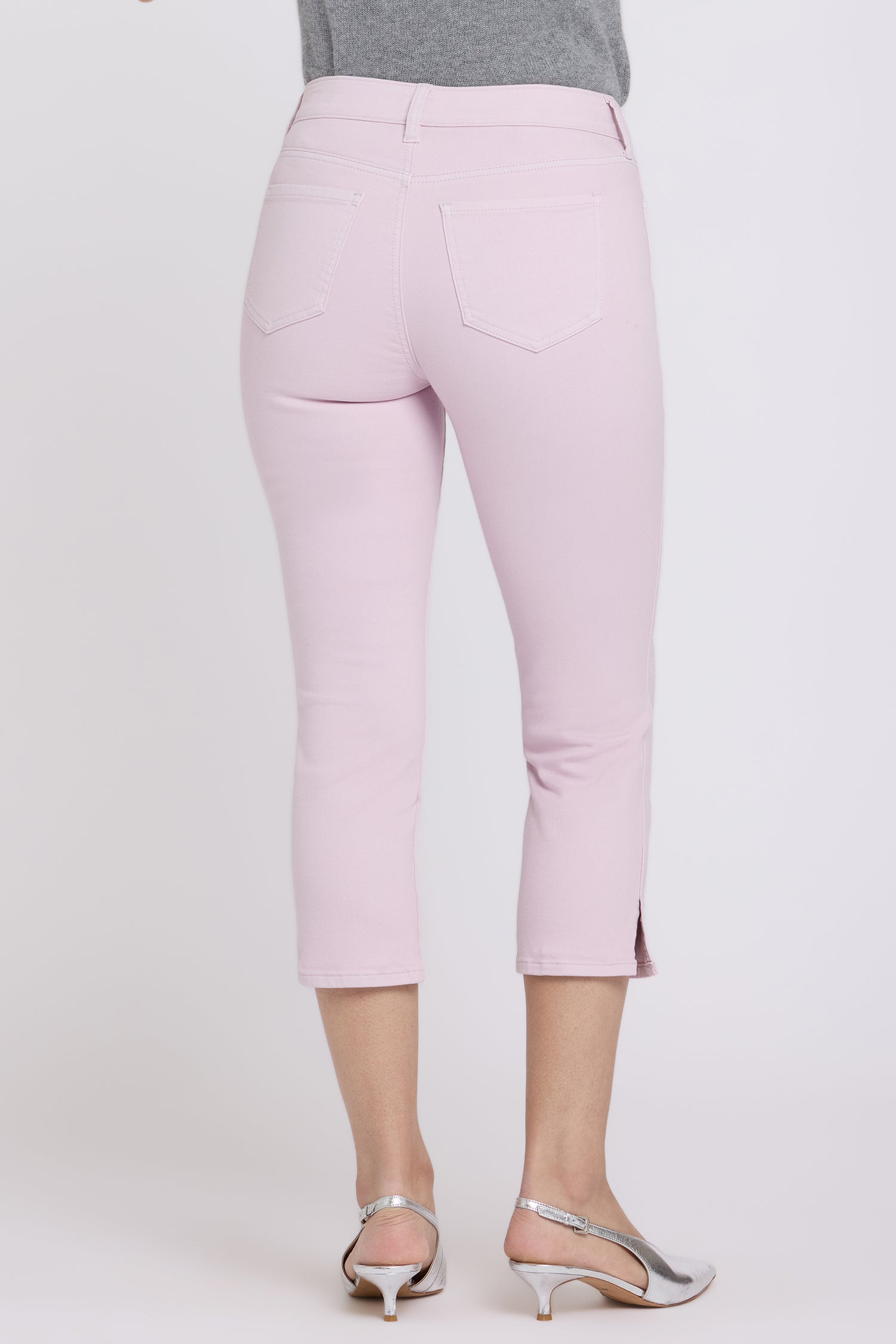 NYDJ Chloe Capri Jeans In Cool Embrace® Denim With Side Slits - Light Lilac