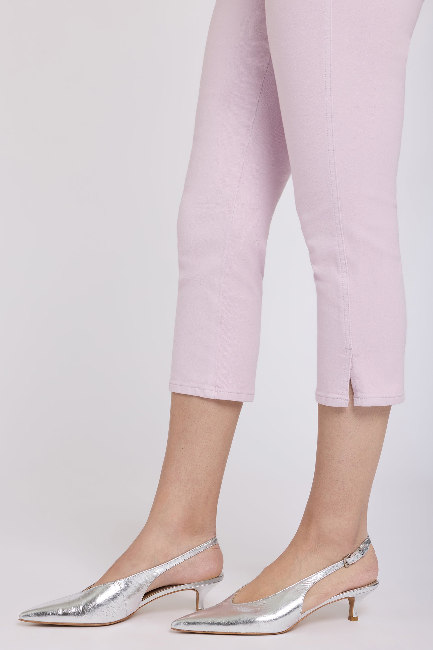 NYDJ Chloe Capri Jeans In Cool Embrace® Denim With Side Slits - Light Lilac