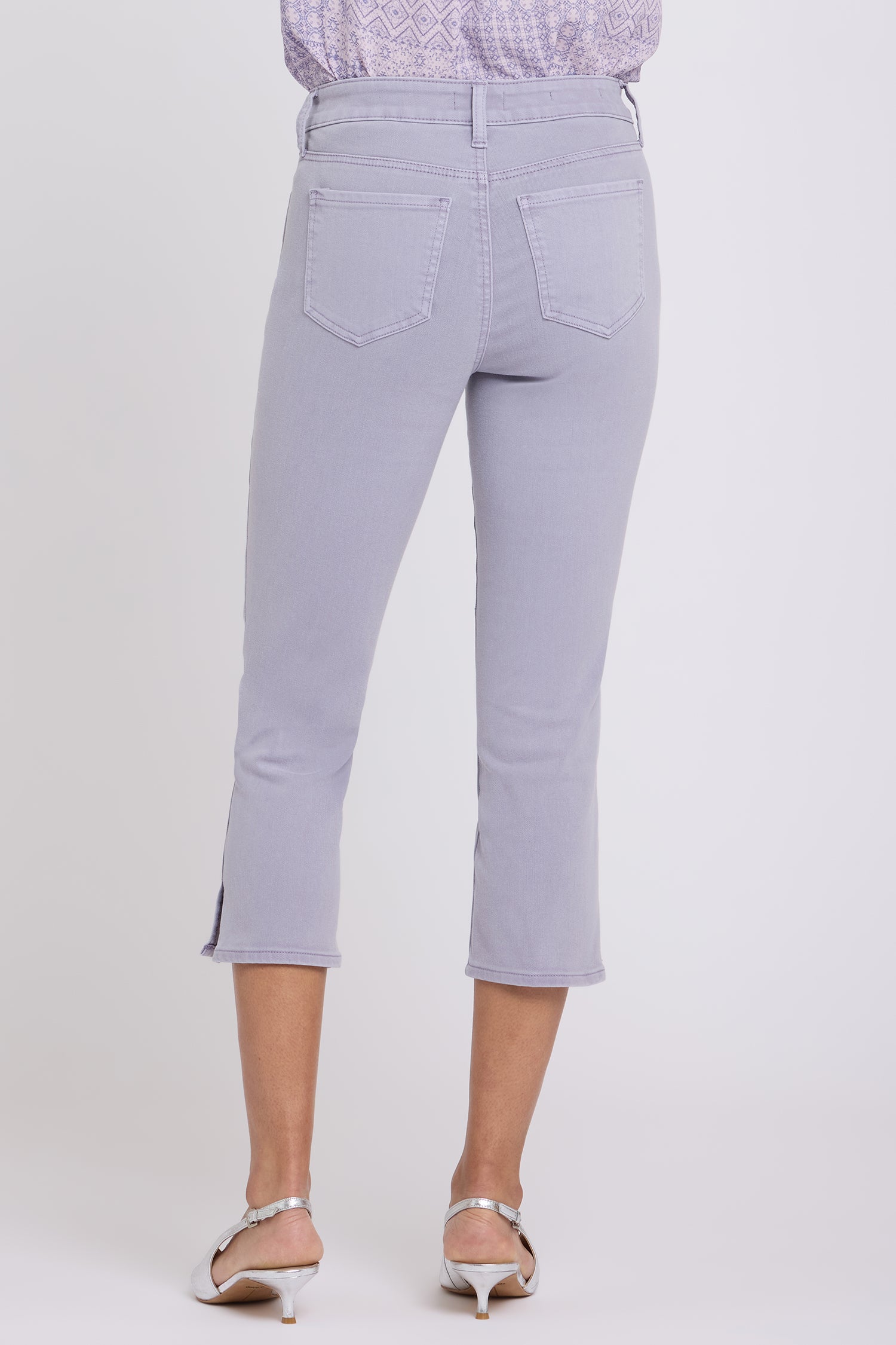 NYDJ Chloe Capri Jeans In Cool Embrace® Denim With Side Slits - Vintage Lavender