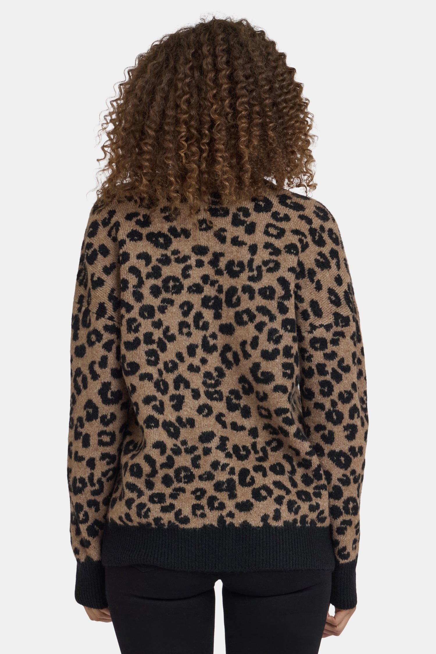 NYDJ Cheetah Cardigan  - Black Combo