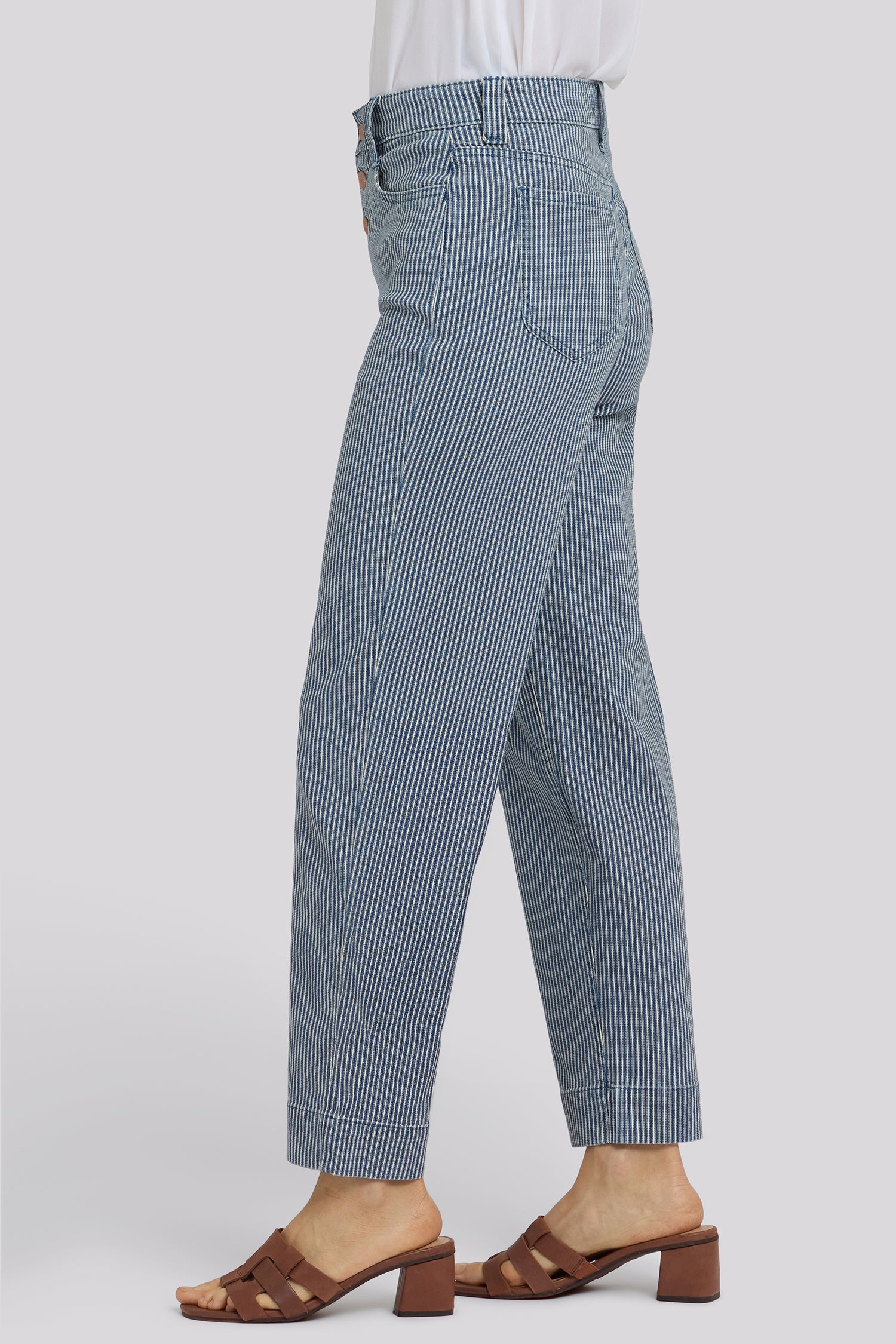 NYDJ Kasey Stovepipe Ankle Jeans With Exposed Button Fly And 2