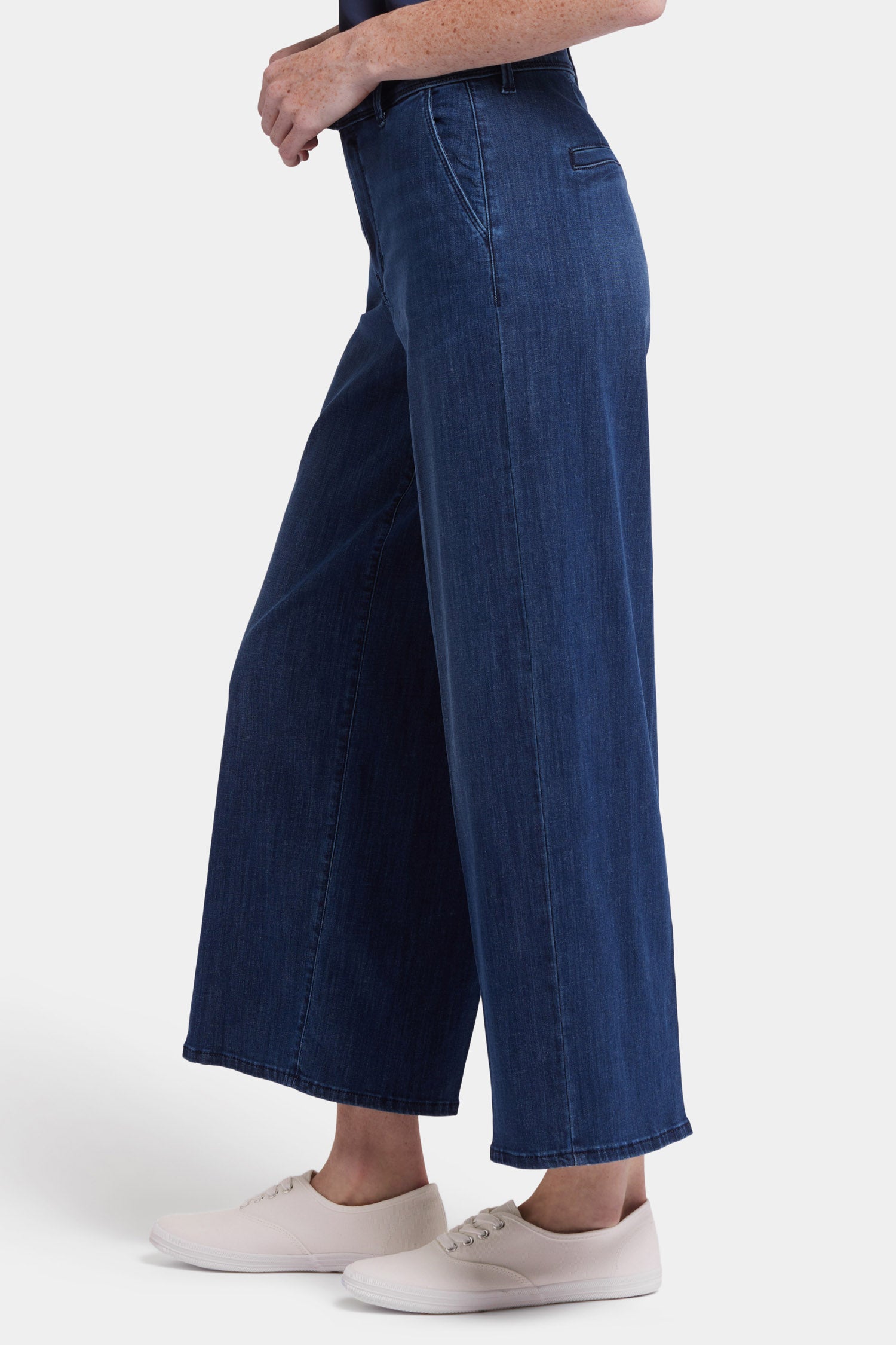 NYDJ Mona Wide Leg Trouser Ankle Jeans With High Rise - Ibiza Blues