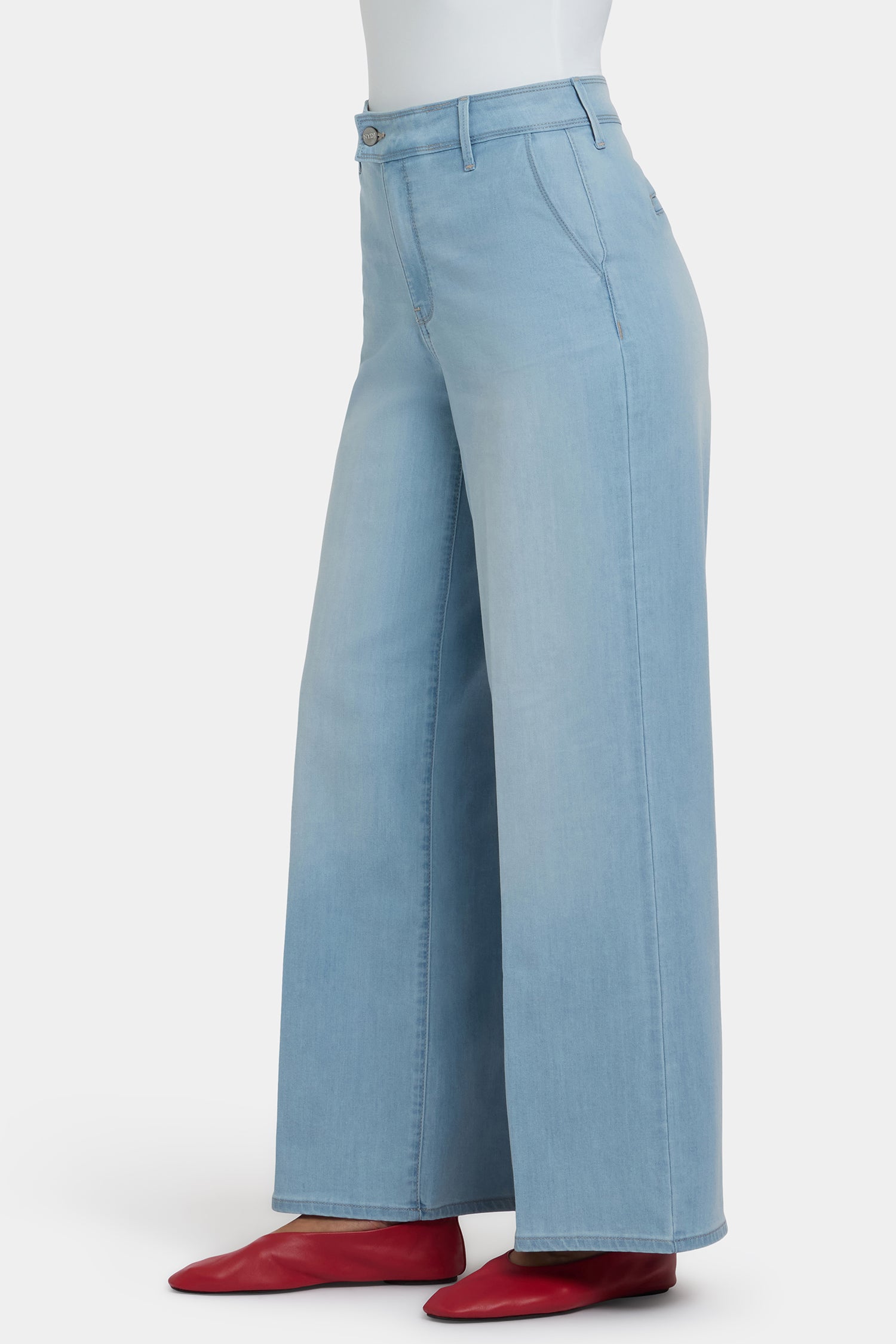 NYDJ Mona Wide Leg Trouser Jeans With High Rise - Oceanfront