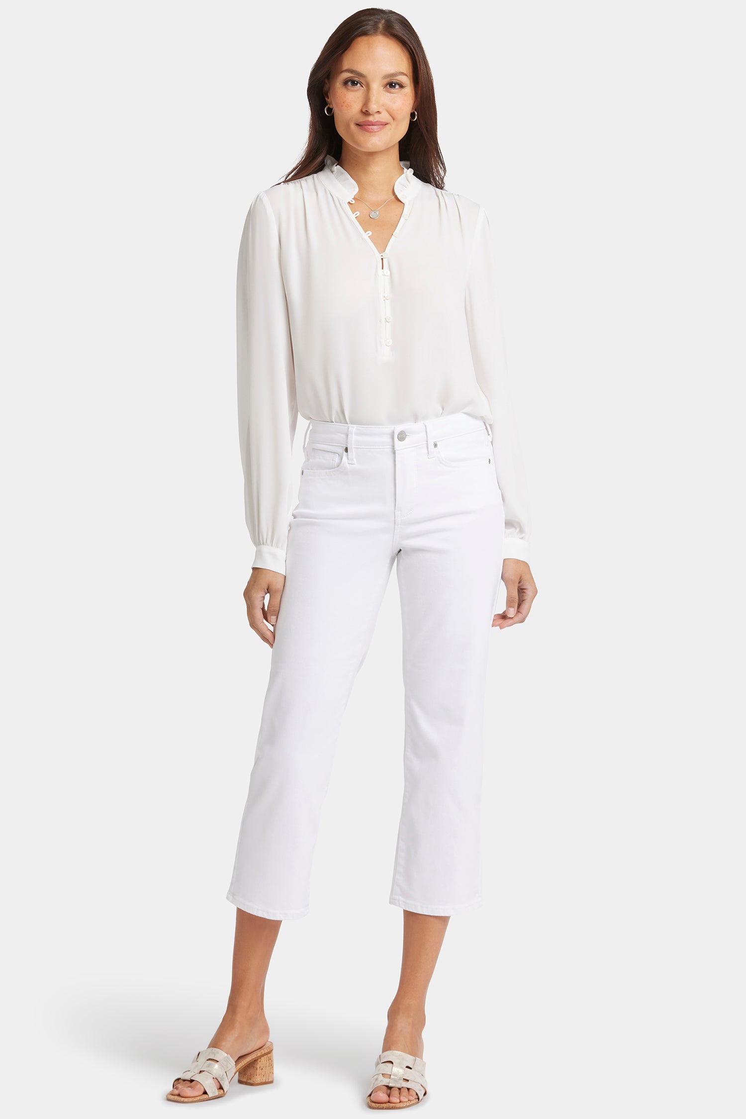 NYDJ Relaxed Piper Crop Jeans  - Optic White