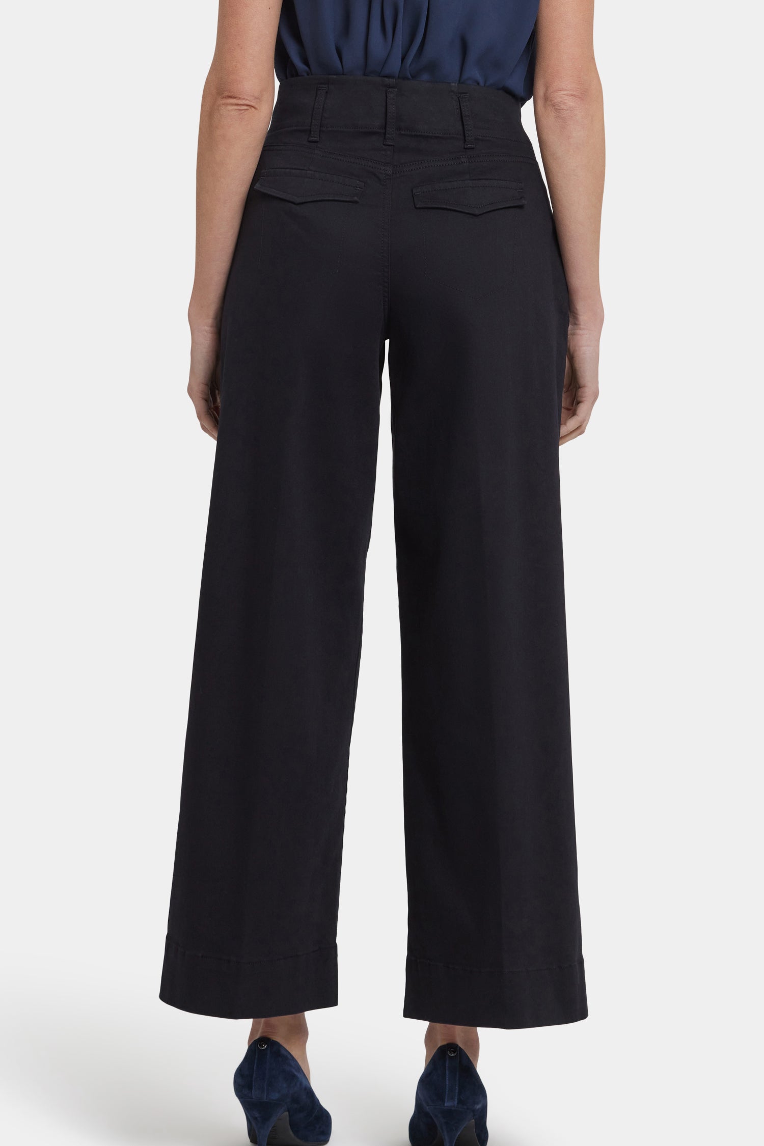 NYDJ Mona Wide Leg Trouser Jeans With High Rise - Black
