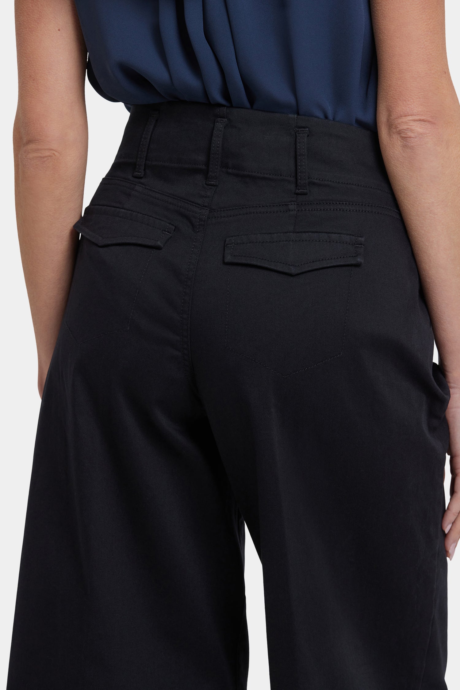 NYDJ Mona Wide Leg Trouser Jeans With High Rise - Black