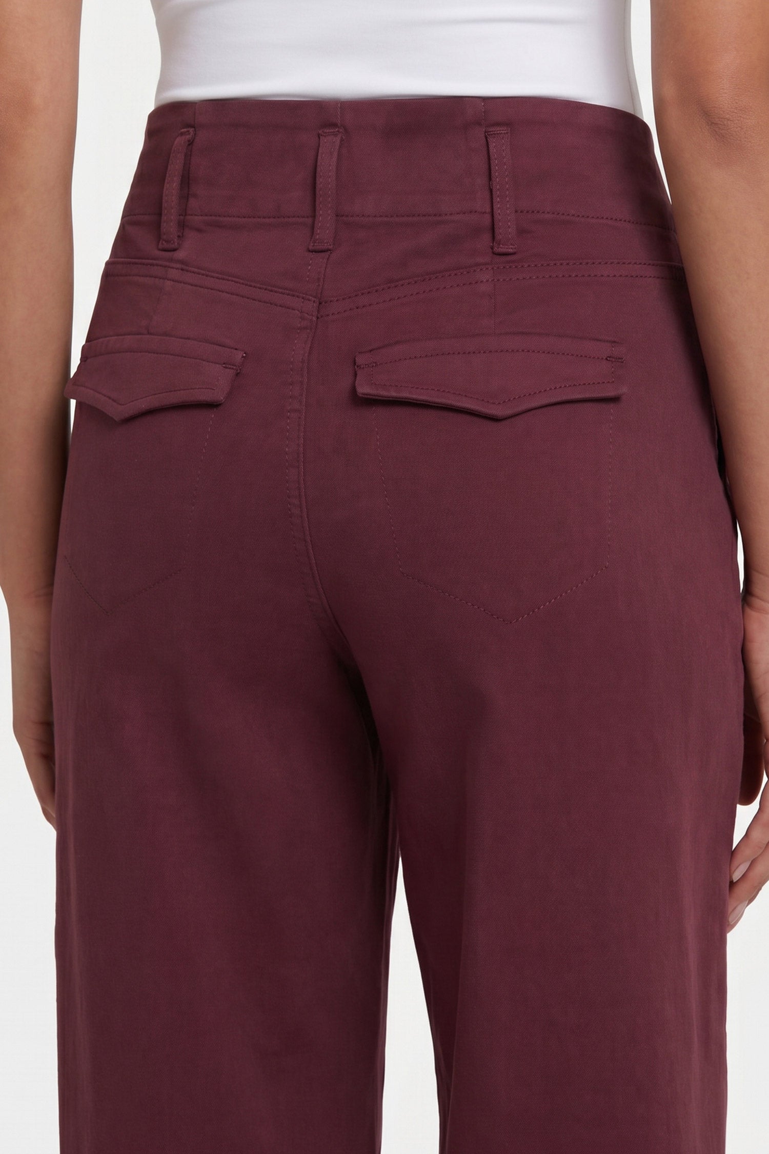 NYDJ Mona Wide Leg Trouser Jeans With High Rise - Sienna Red