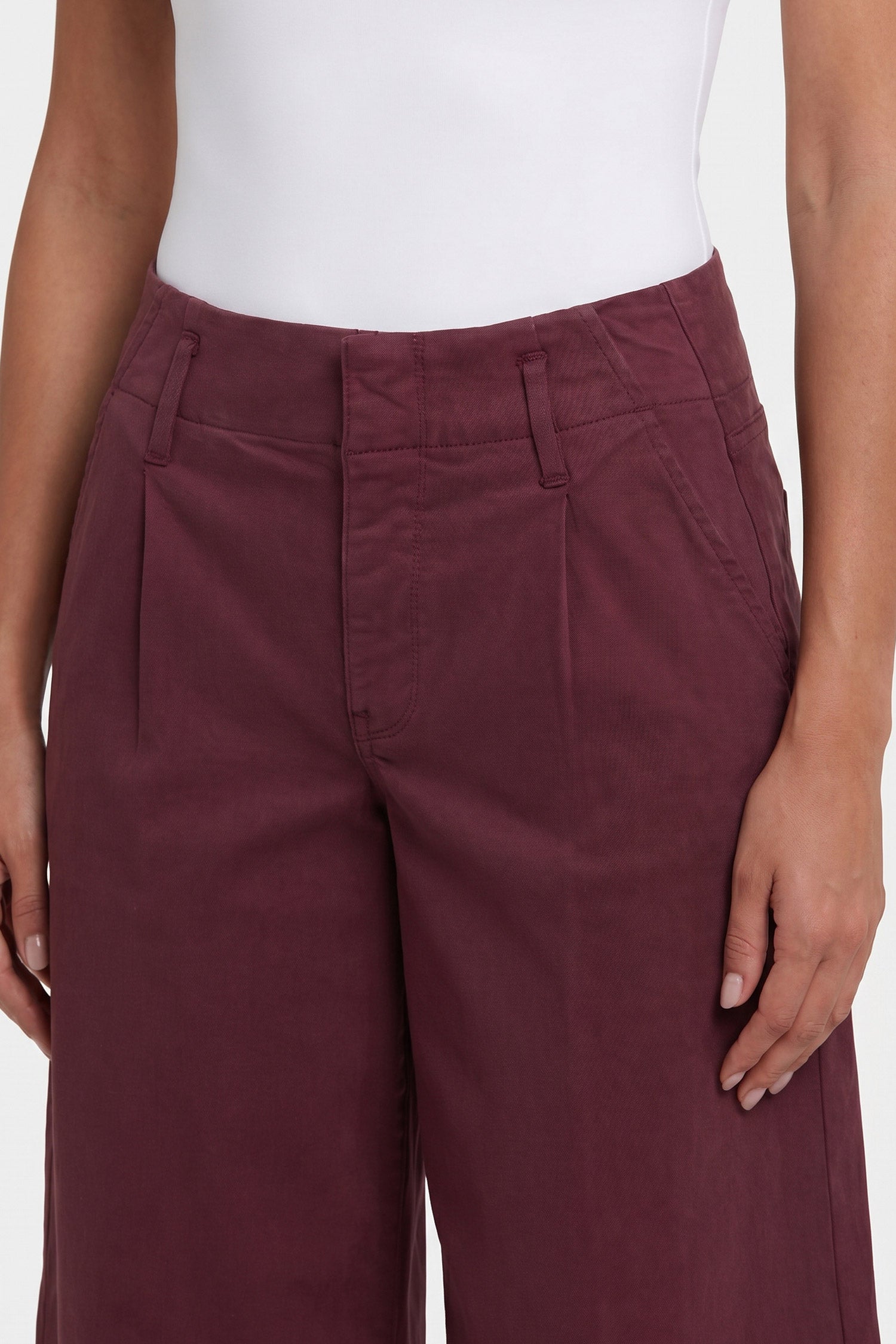 NYDJ Mona Wide Leg Trouser Jeans With High Rise - Sienna Red