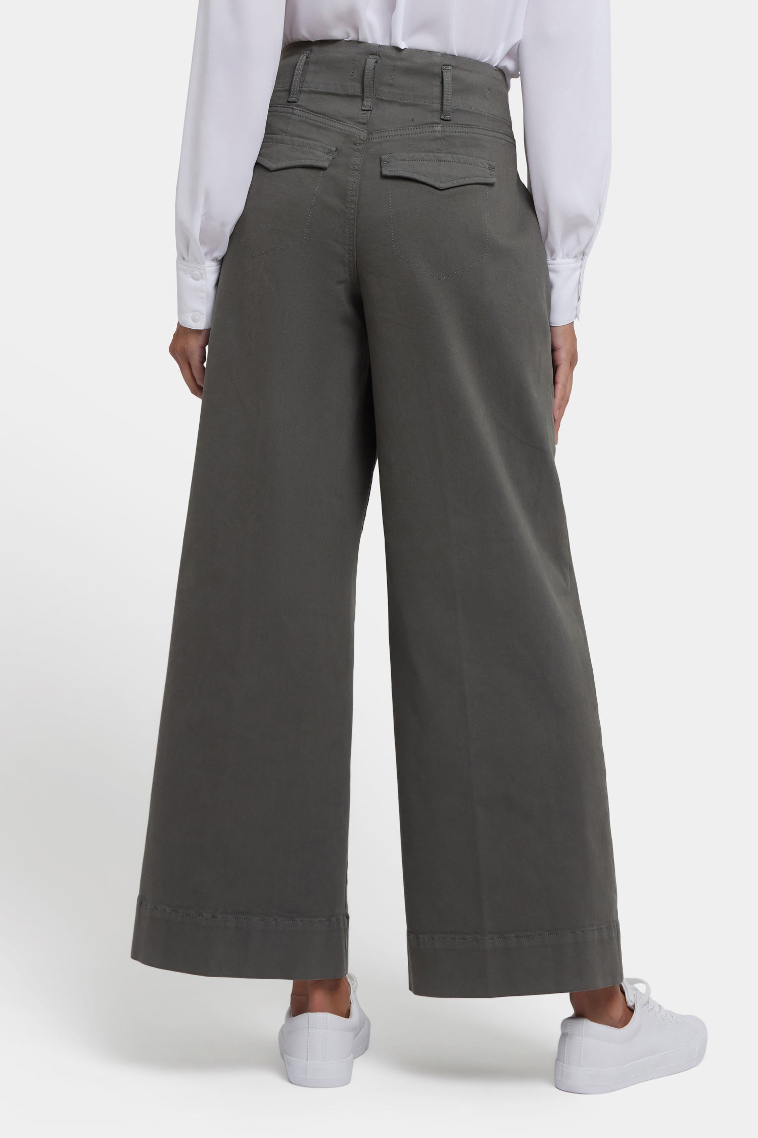 NYDJ Mona Wide Leg Trouser Jeans With High Rise - Vine Leaf