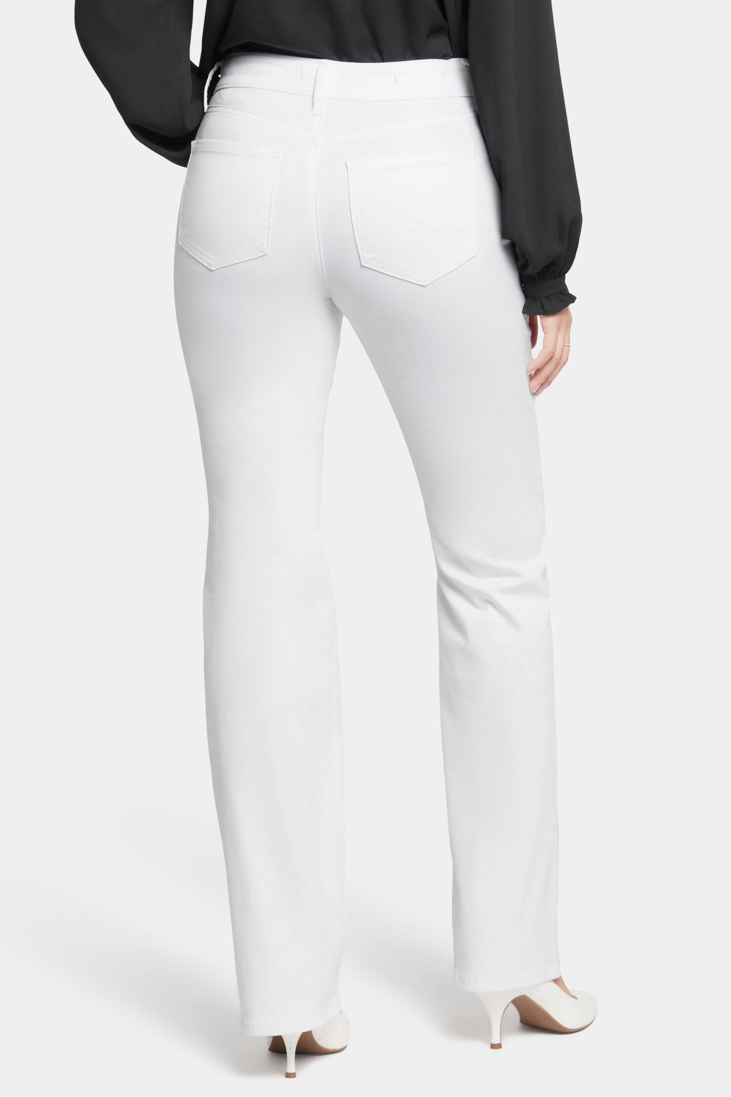 NYDJ Blake Slim Flared Jeans With High Rise - Optic White