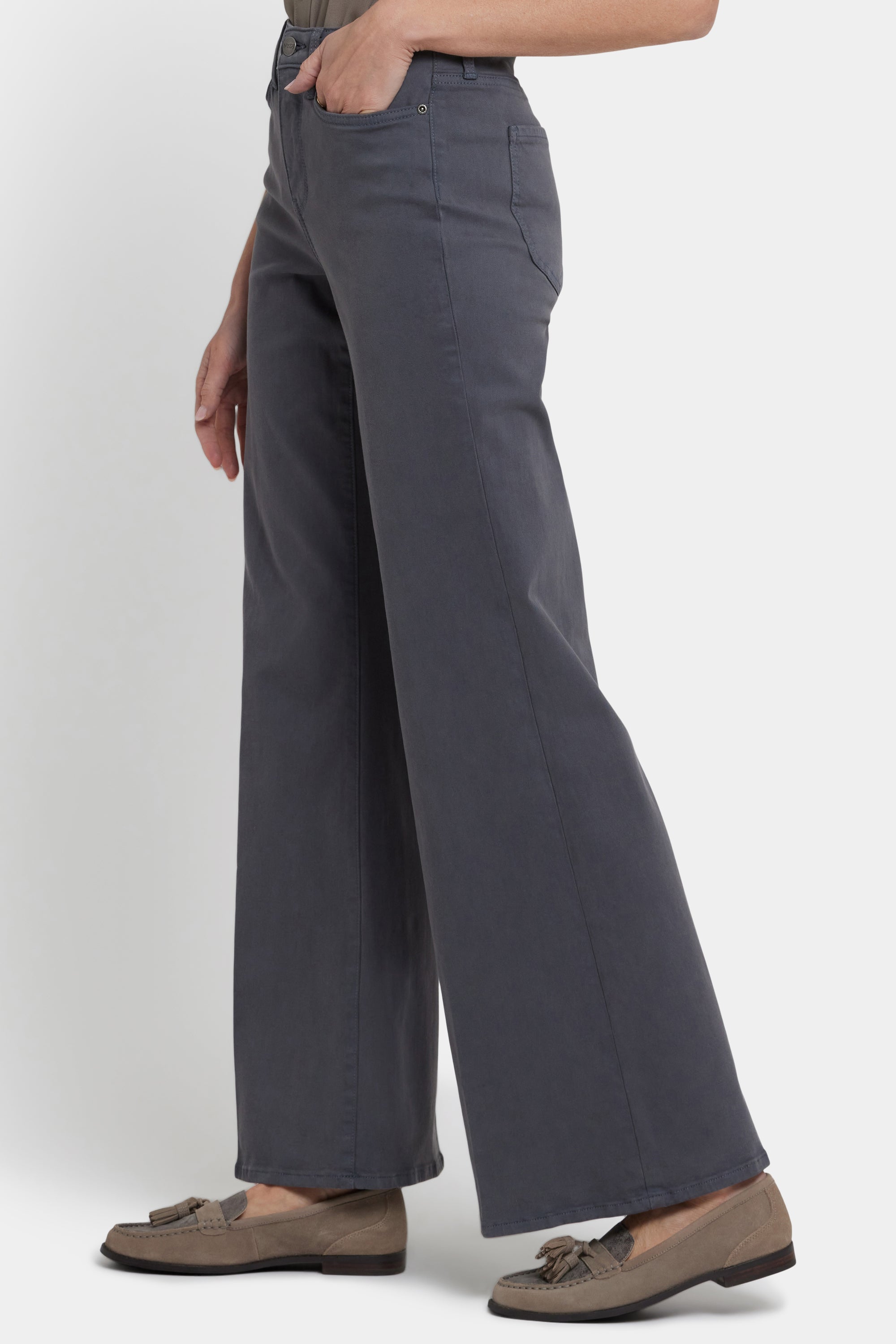 NYDJ Mia Palazzo Jeans With High Rise - Vintage Charcoal