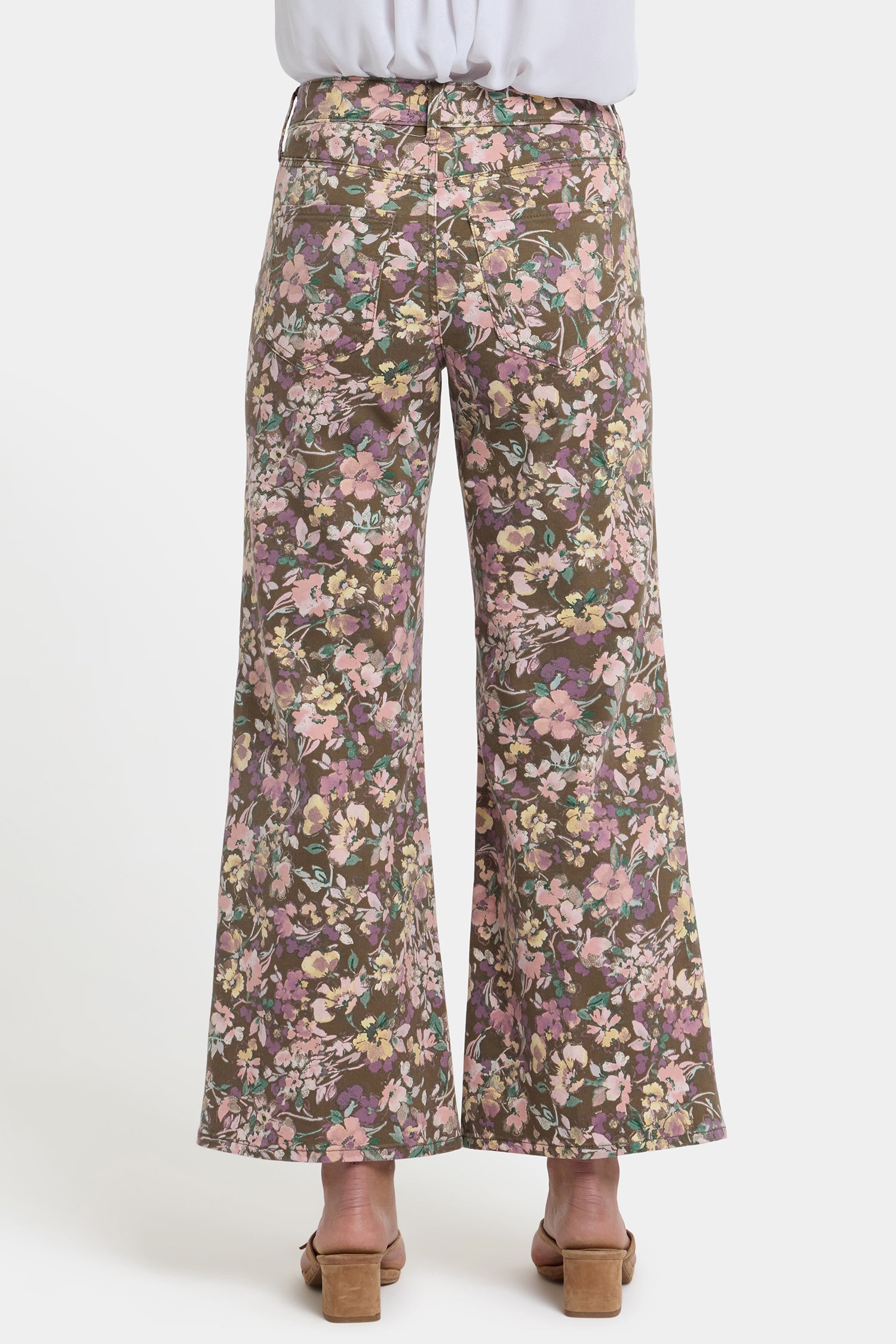 NYDJ Mia Palazzo Ankle Jeans With High Rise - Earth Blooms