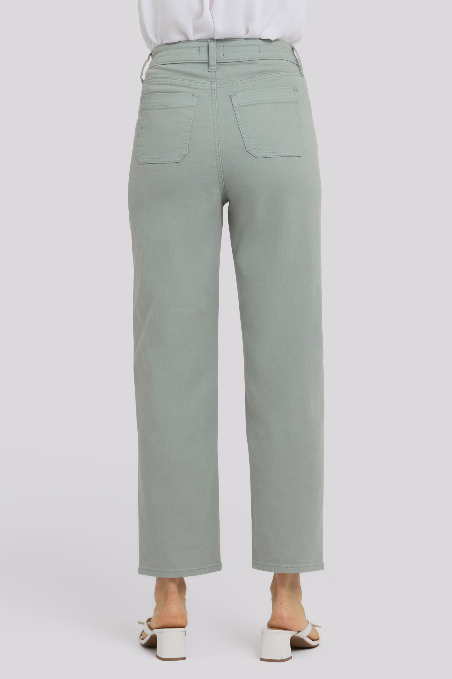NYDJ Kasey Stovepipe Ankle Jeans With Utility Pockets And Seam Detail - Mistletoe