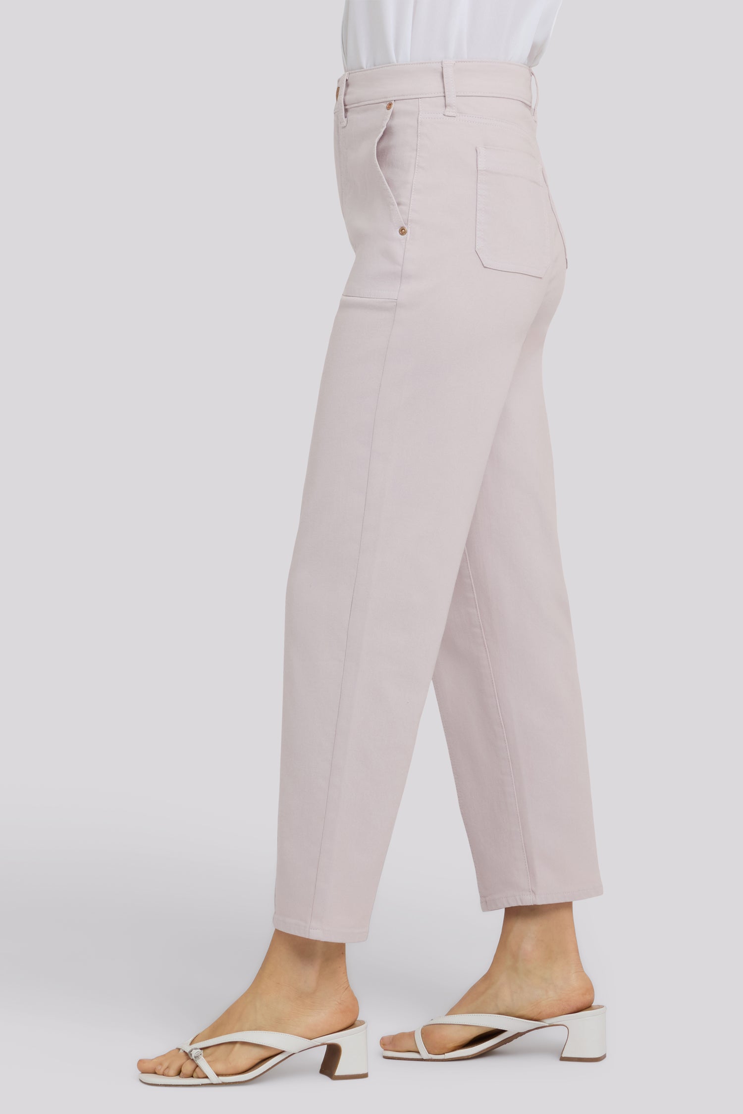 NYDJ Kasey Stovepipe Ankle Jeans With Utility Pockets And Seam Detail - Rock Flower