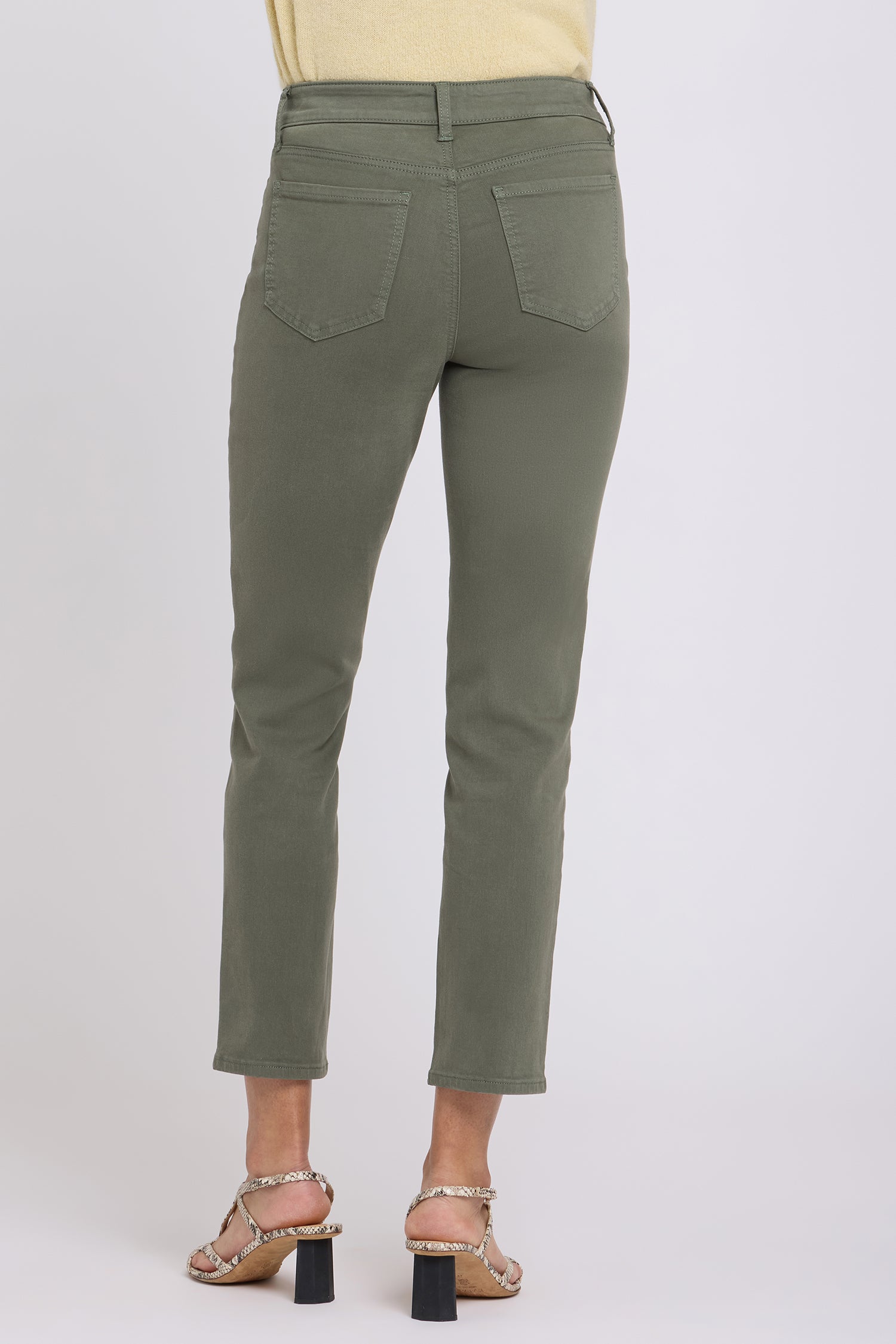 NYDJ Margot Girlfriend Jeans With Front Seam Detail - Desert Green