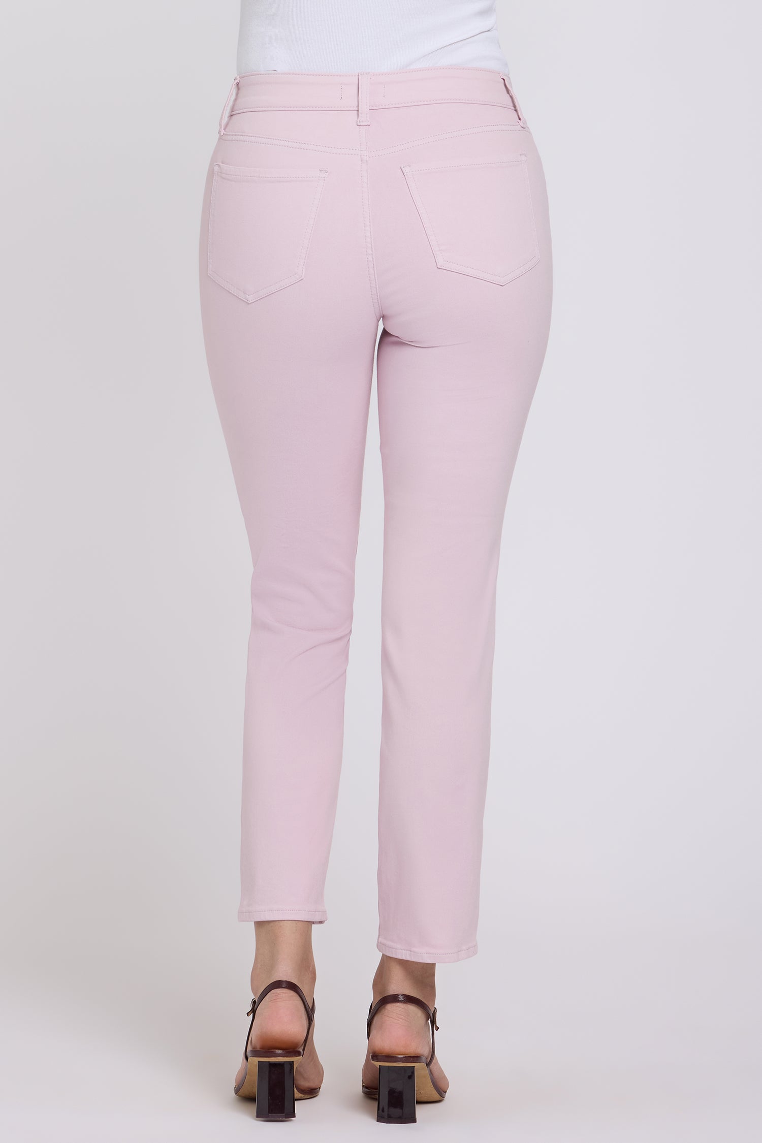 NYDJ Margot Girlfriend Jeans With Front Seam Detail - Light Lilac