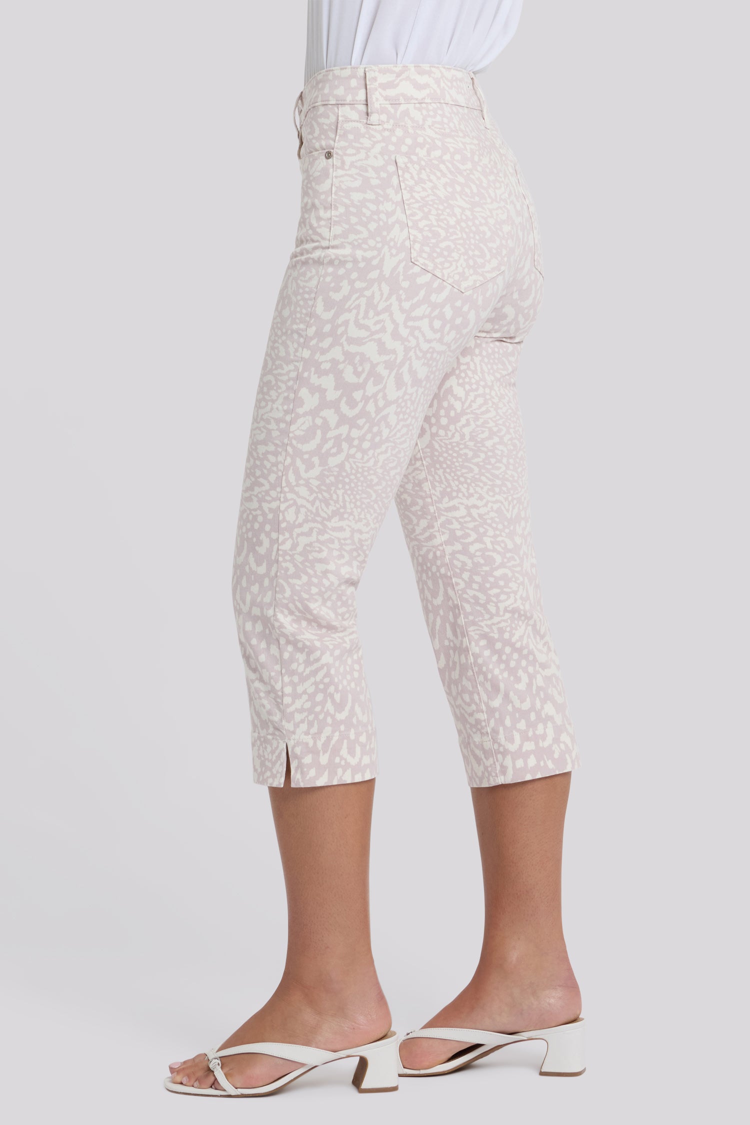 NYDJ Marilyn Straight Crop Jeans With High Rise, Side Slits And 2