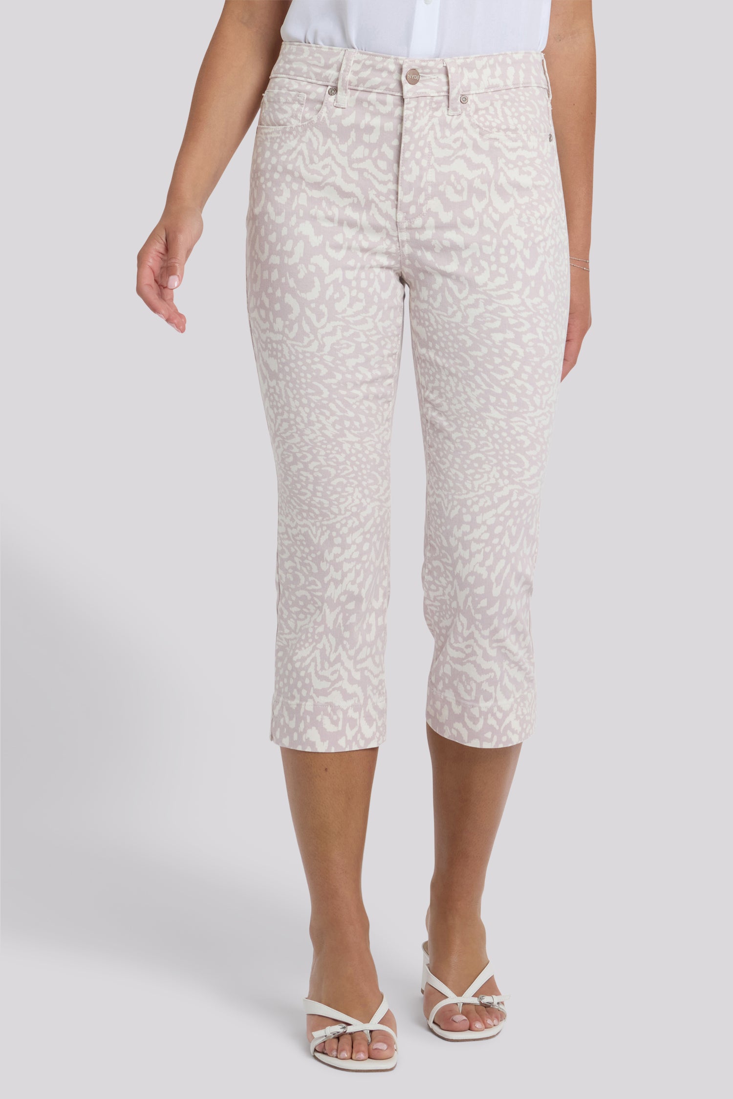 NYDJ Marilyn Straight Crop Jeans With High Rise, Side Slits And 2