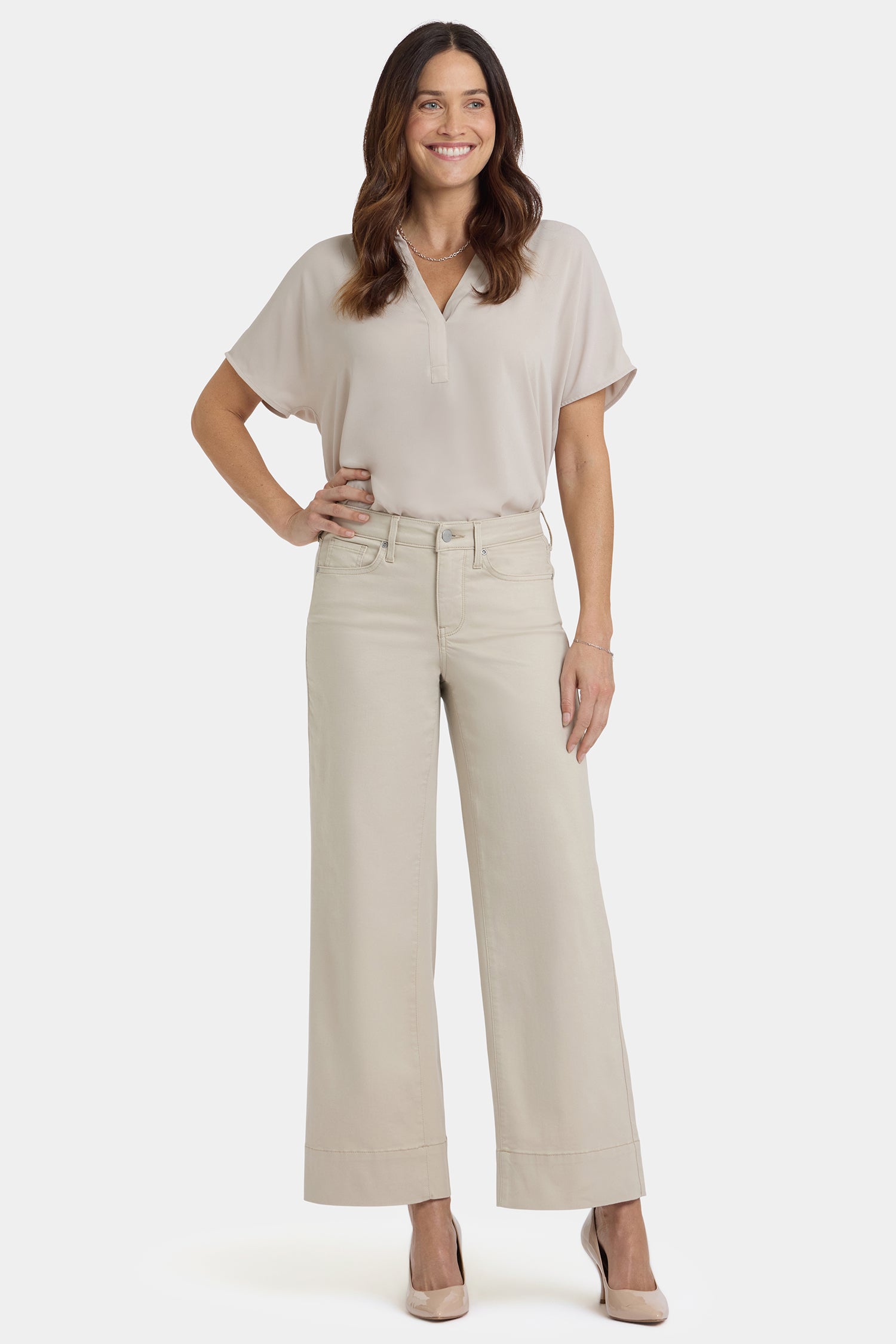 NYDJ Teresa Wide Leg Ankle Jeans With 3