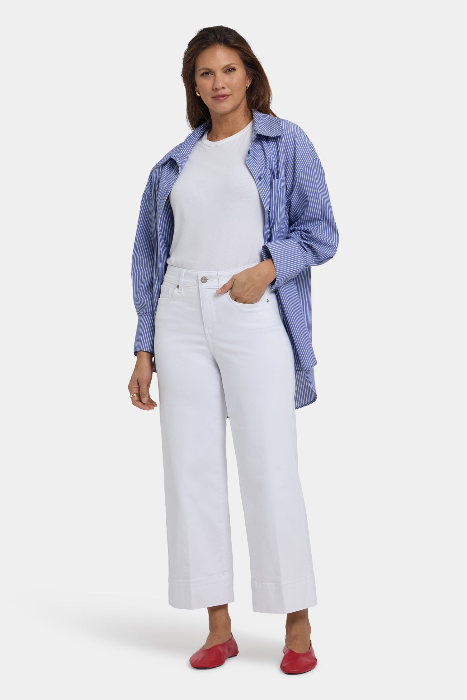 NYDJ Teresa Wide Leg Ankle Jeans With 3