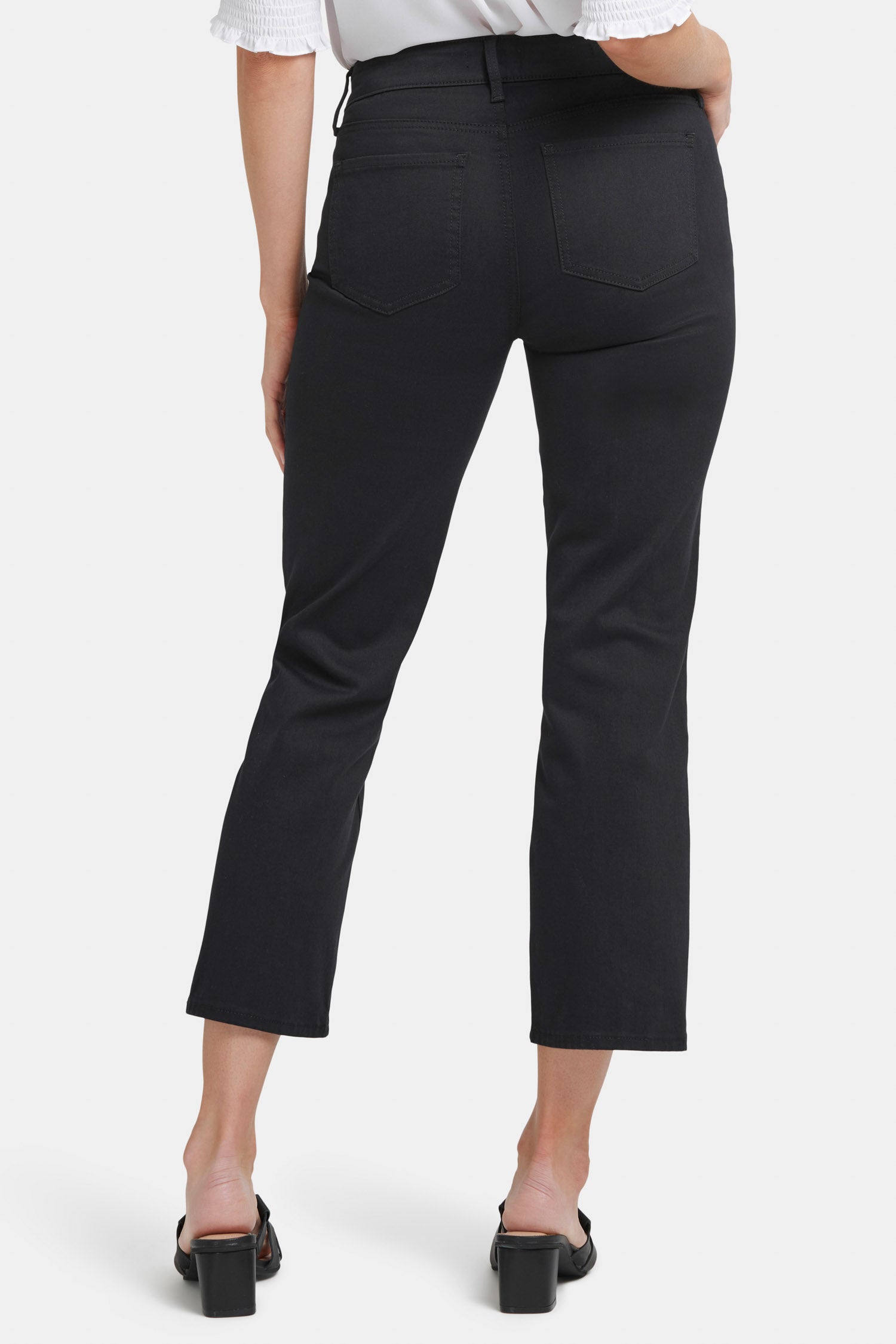 NYDJ Marilyn Straight Ankle Jeans  - Black
