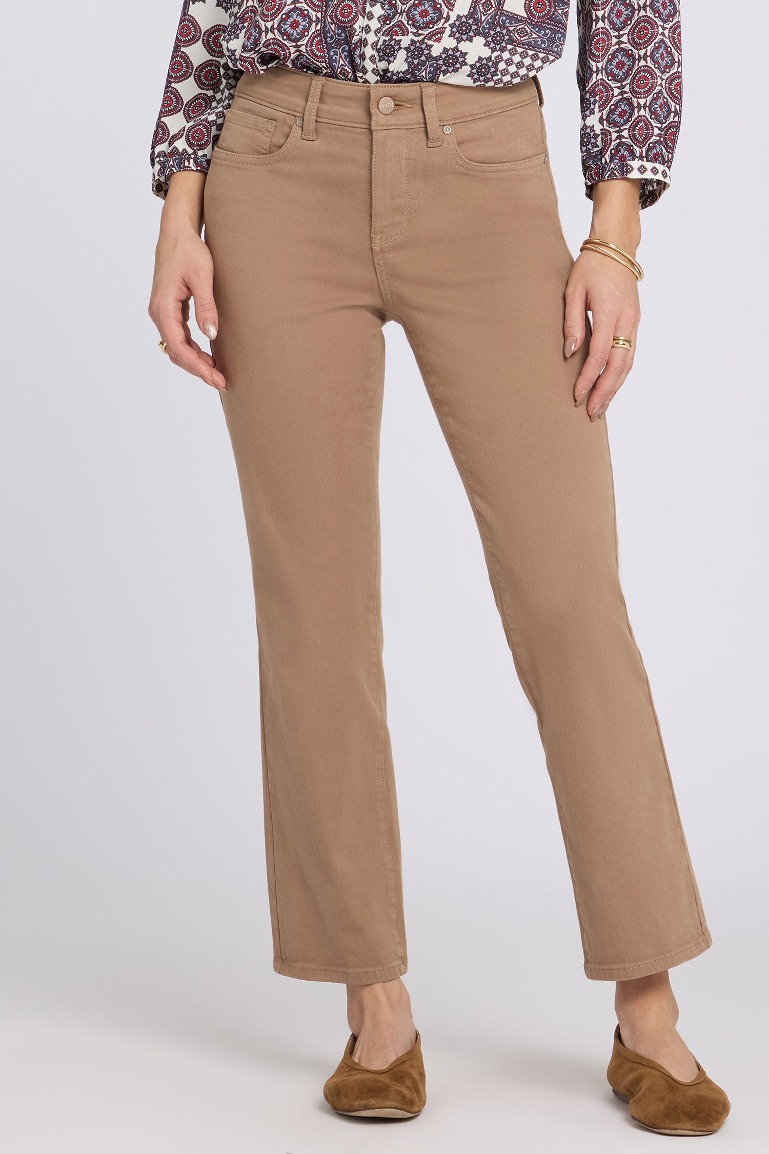 NYDJ Marilyn Straight Ankle Jeans  - Toasted Coconut