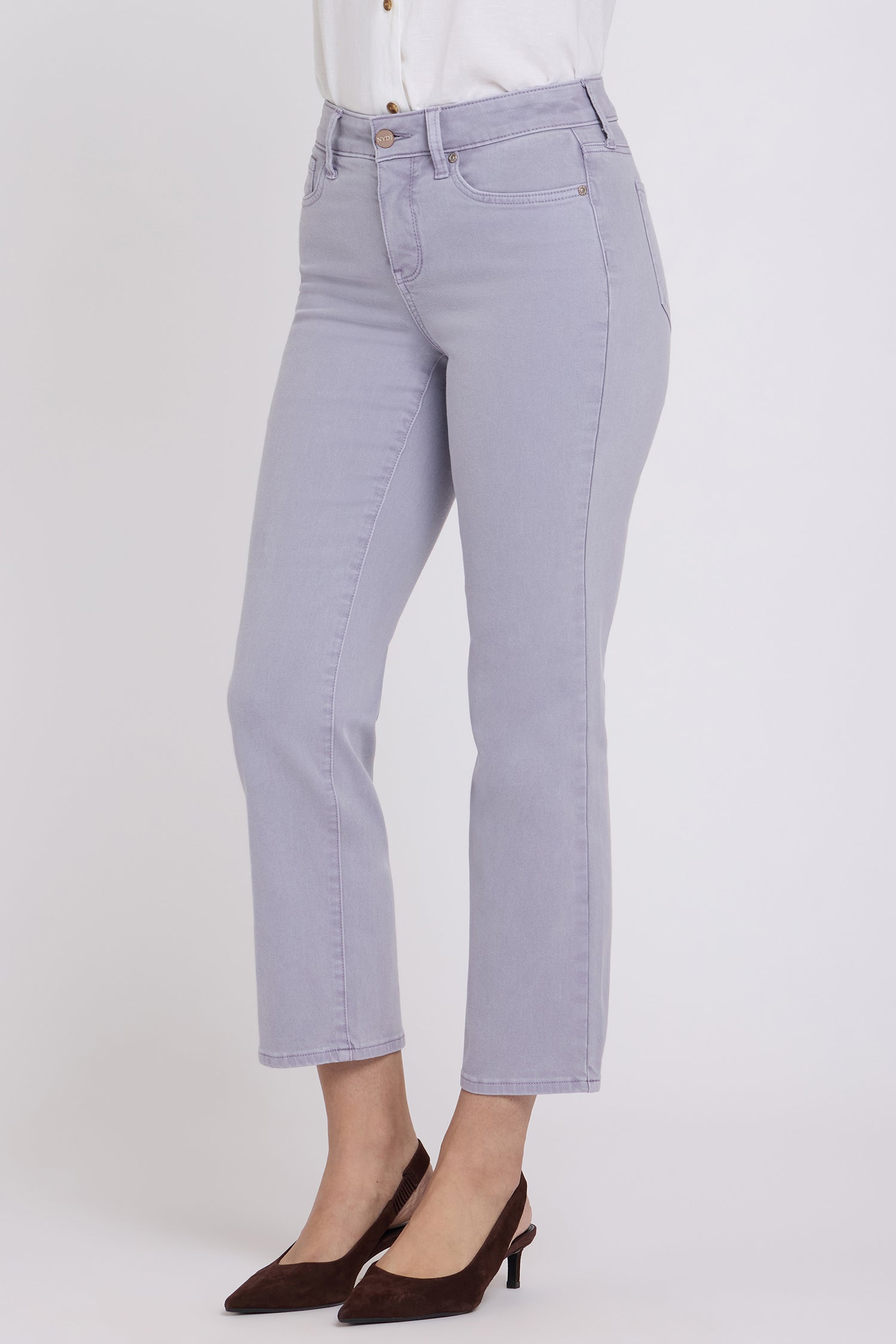 NYDJ Marilyn Straight Ankle Jeans  - Vintage Lavender