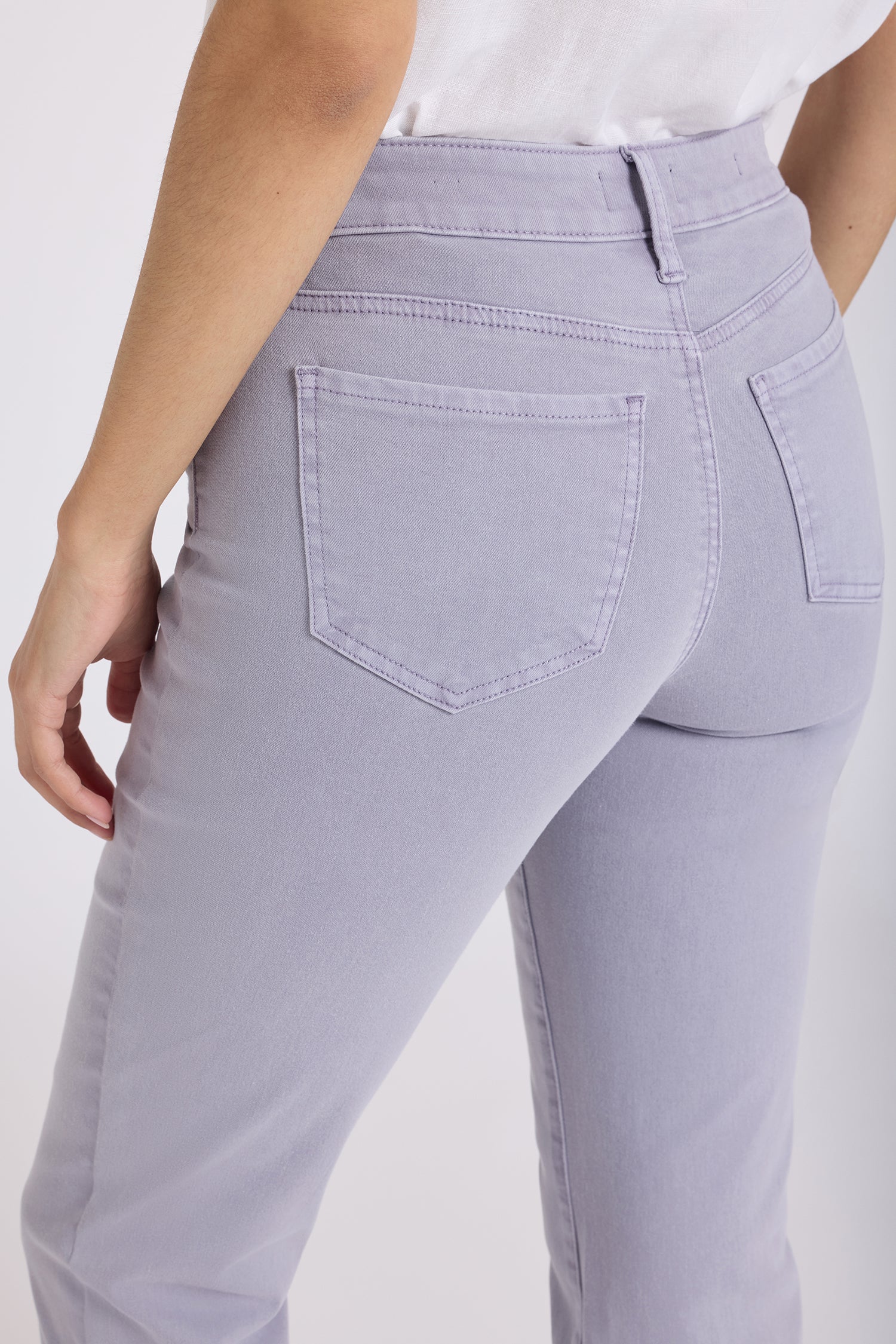 NYDJ Marilyn Straight Ankle Jeans  - Vintage Lavender