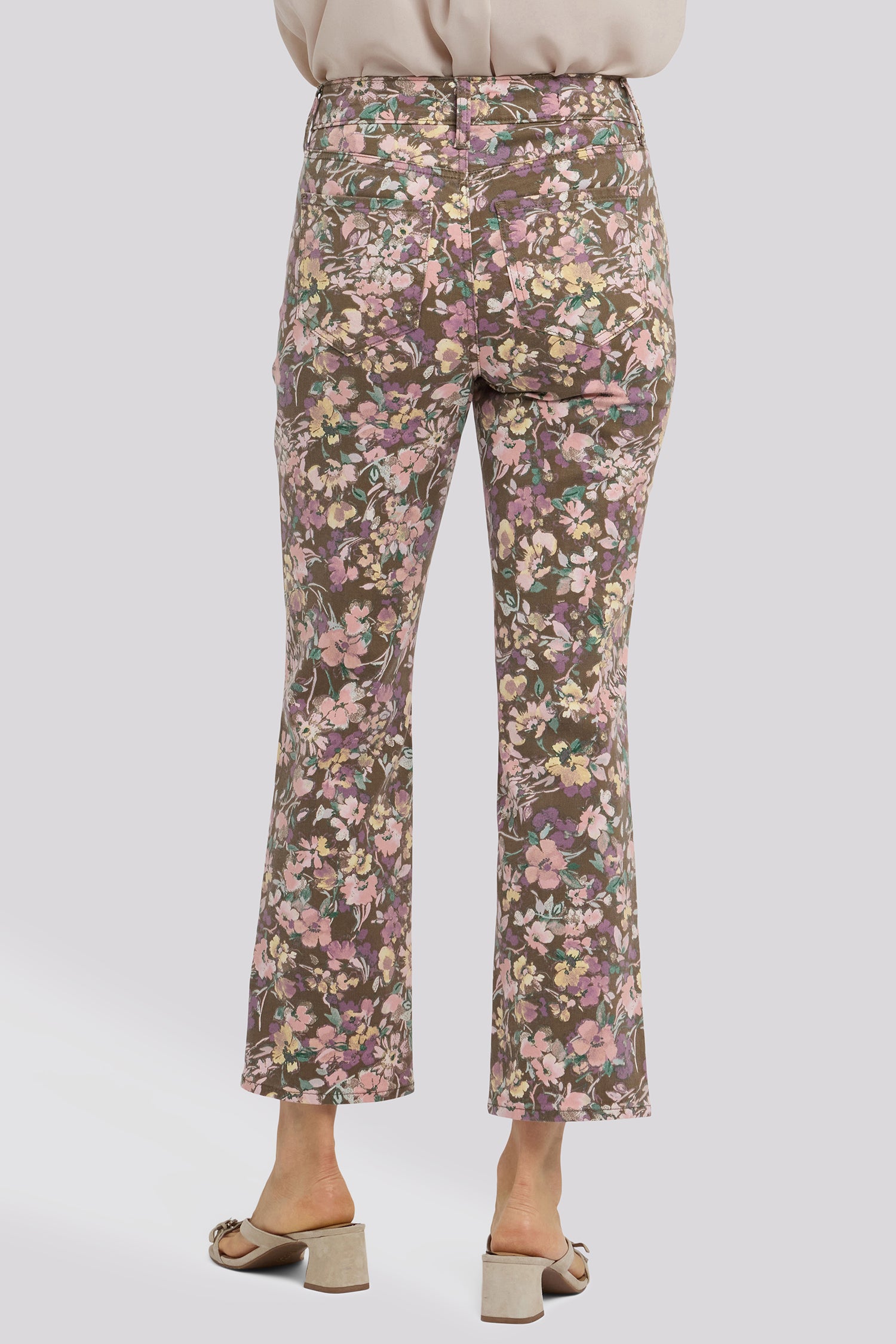 NYDJ Marilyn Straight Ankle Jeans With High Rise - Earth Blooms