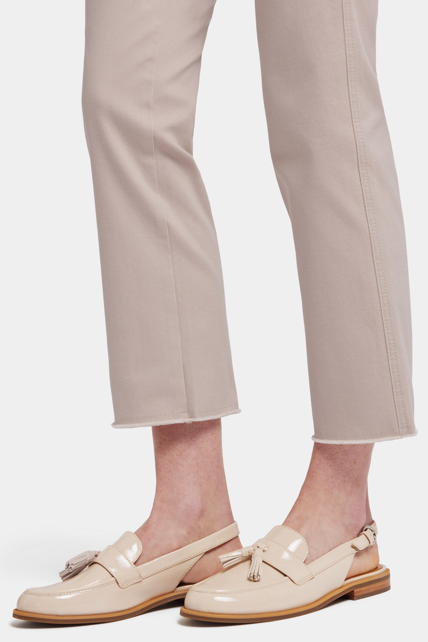 NYDJ Marilyn Straight Ankle Jeans With Patch Pockets And Geo Tape - Feather