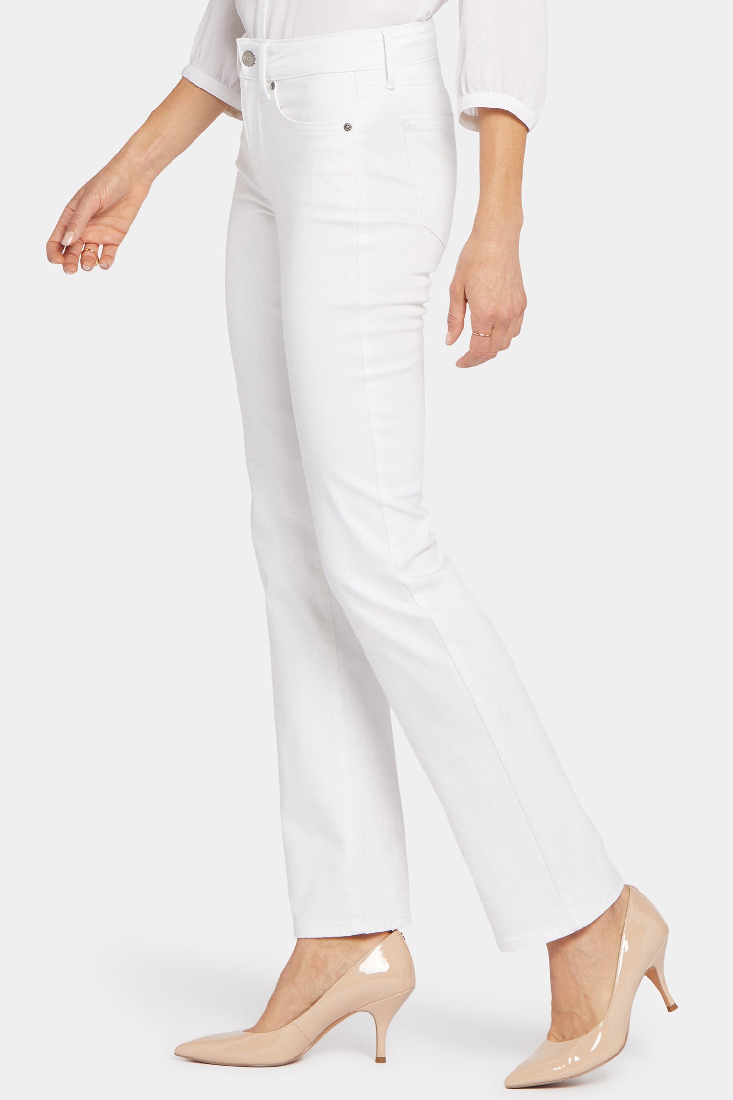 NYDJ Marilyn Straight Jeans  - Optic White