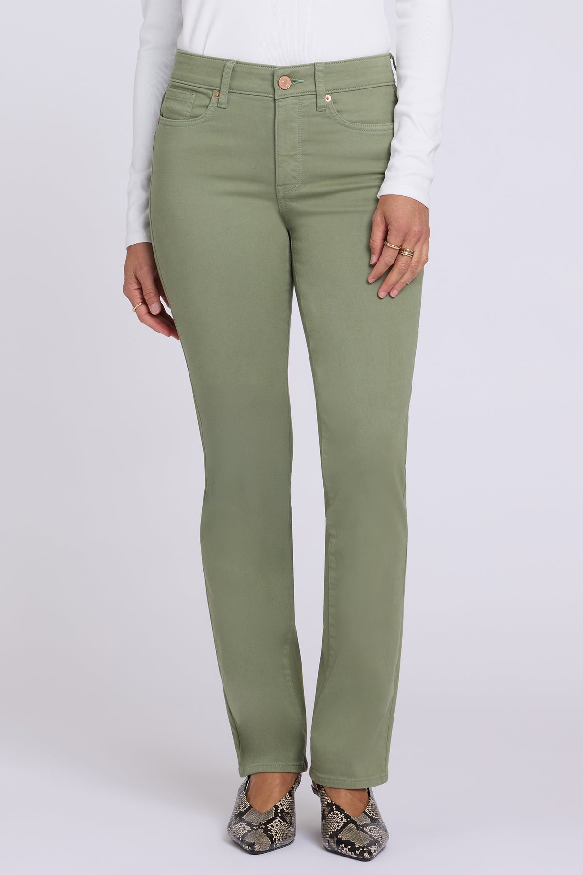 NYDJ Marilyn Straight Jeans  - Artichoke