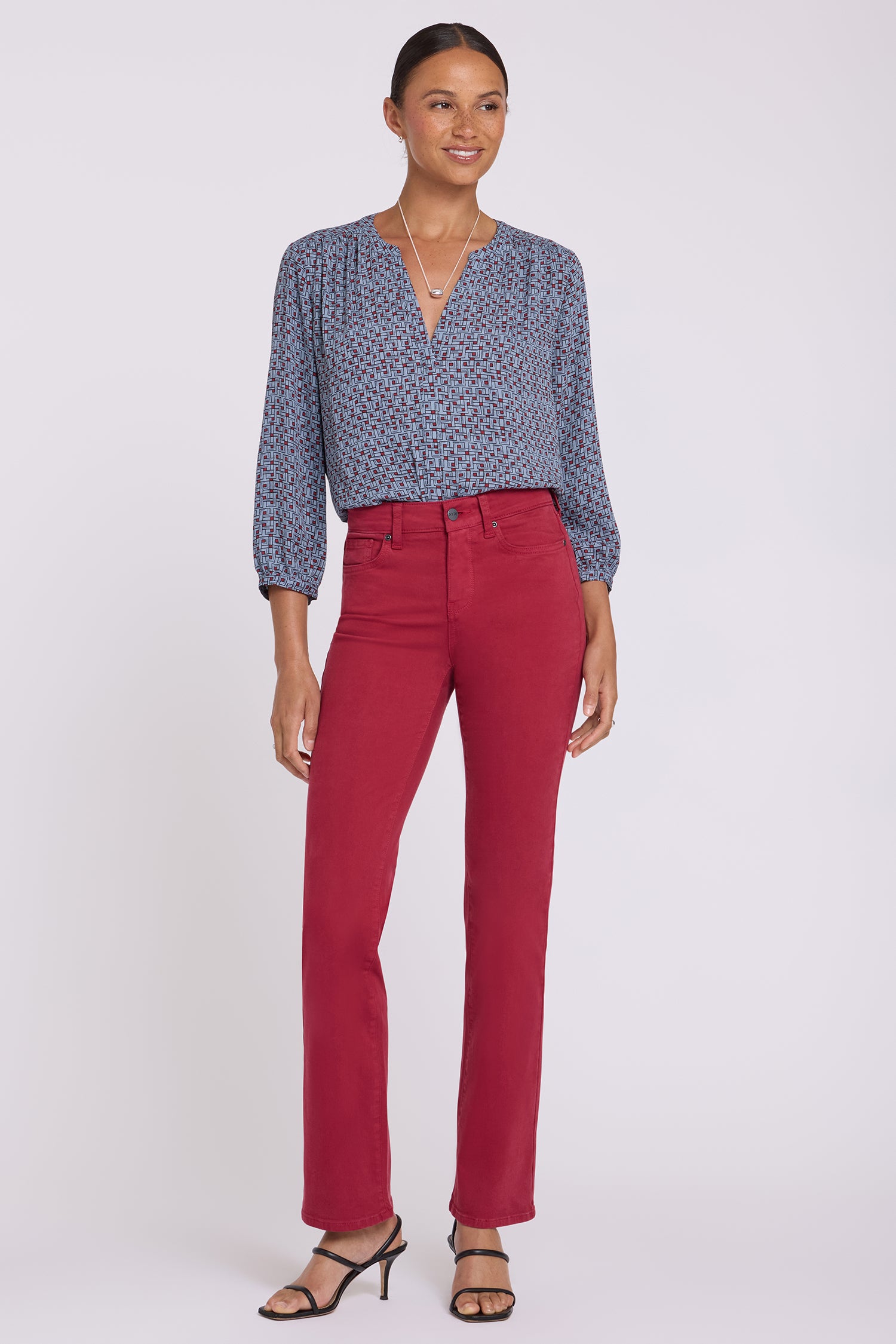 NYDJ Marilyn Straight Jeans  - Beaujolais