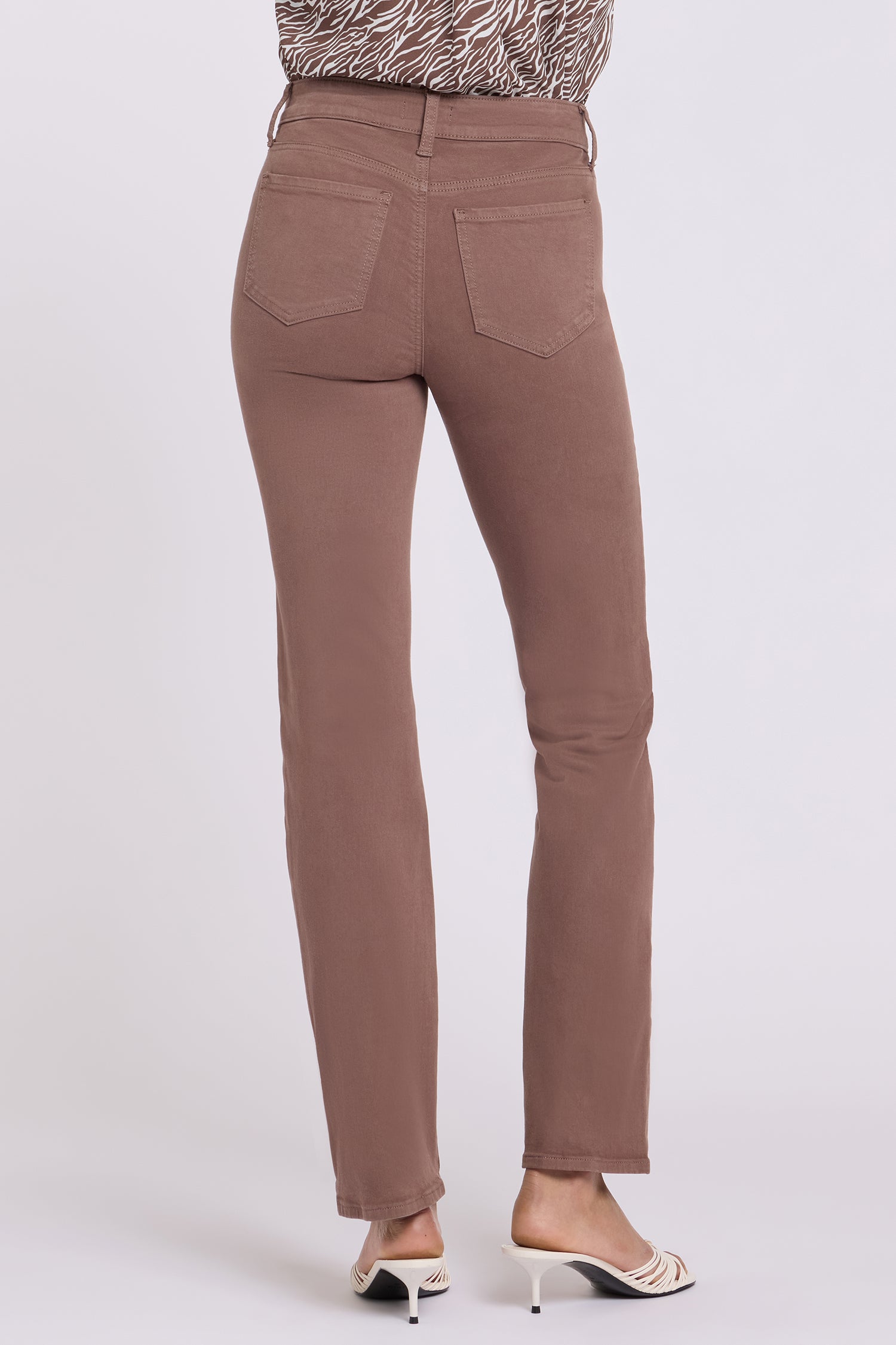 NYDJ Marilyn Straight Jeans  - Deep Taupe