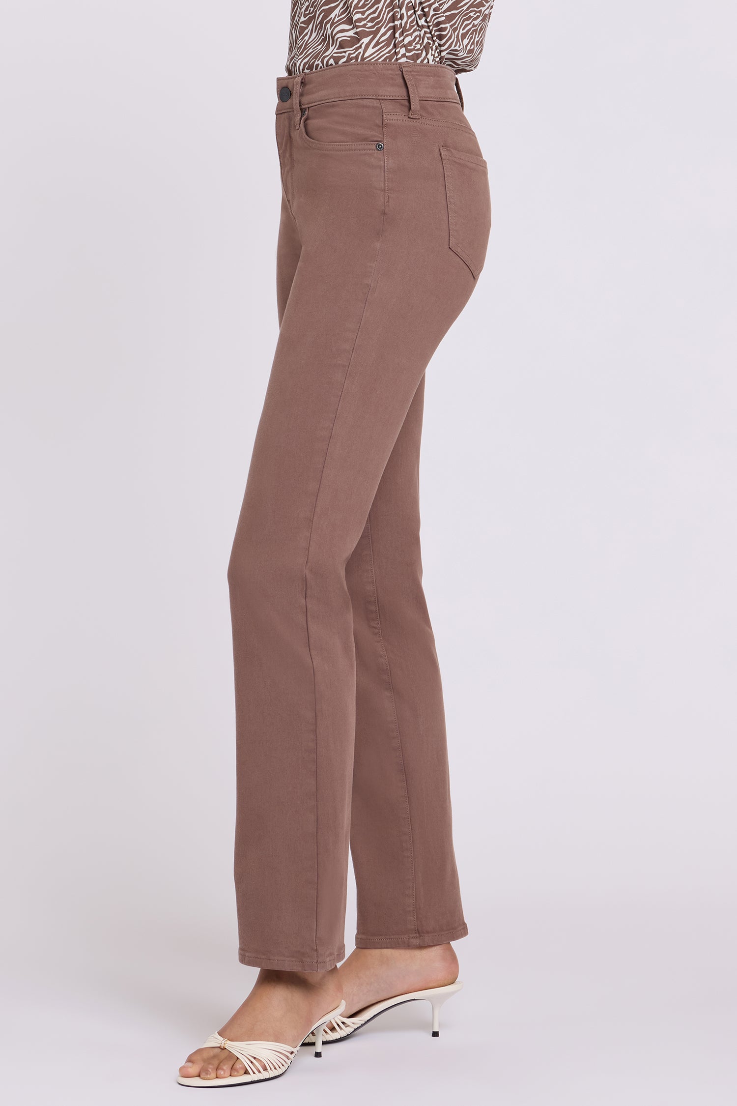 NYDJ Marilyn Straight Jeans  - Deep Taupe