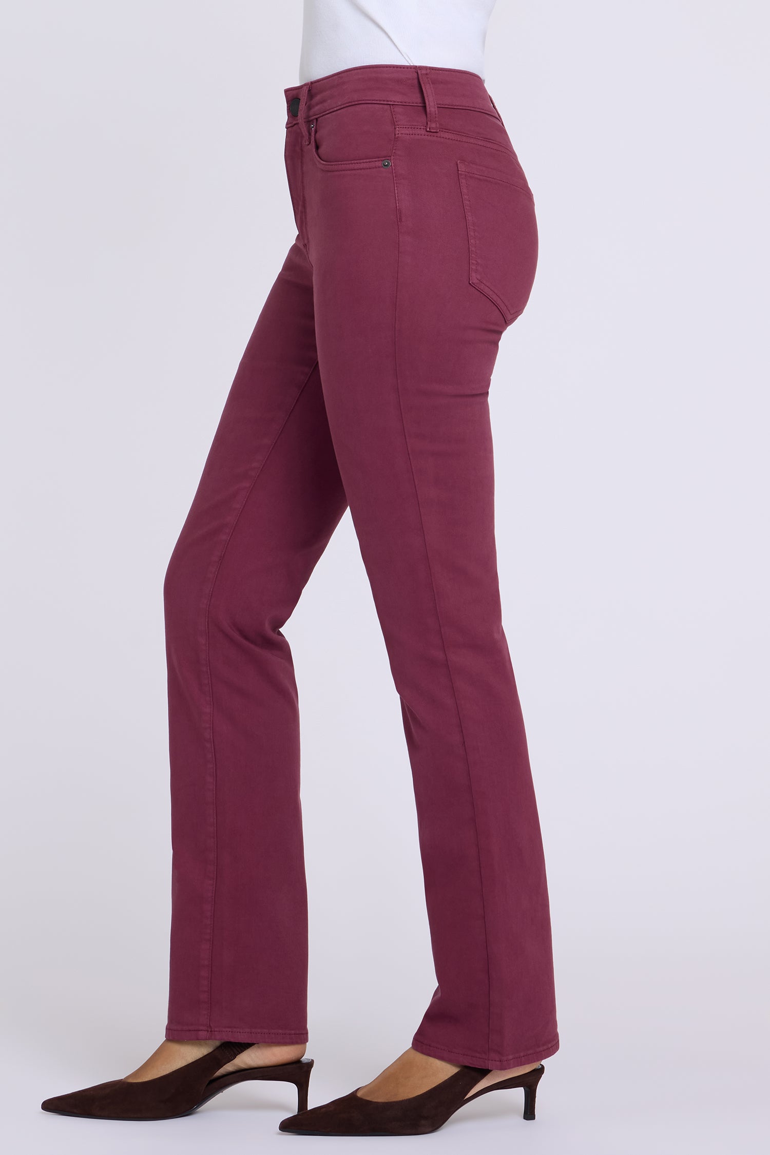 NYDJ Marilyn Straight Jeans  - True Burgundy
